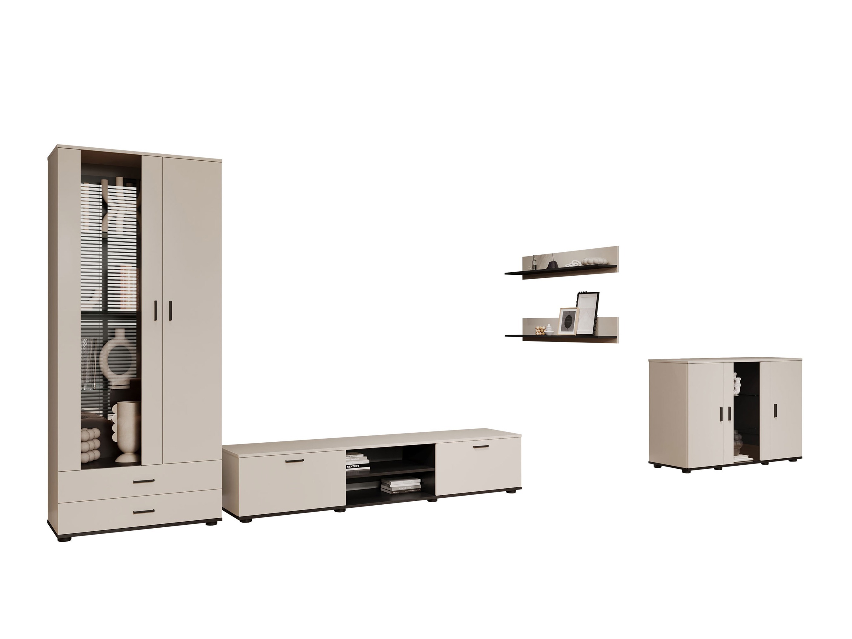 Набор для гостиной Tornola 116 (Кашемир + Чёрный)