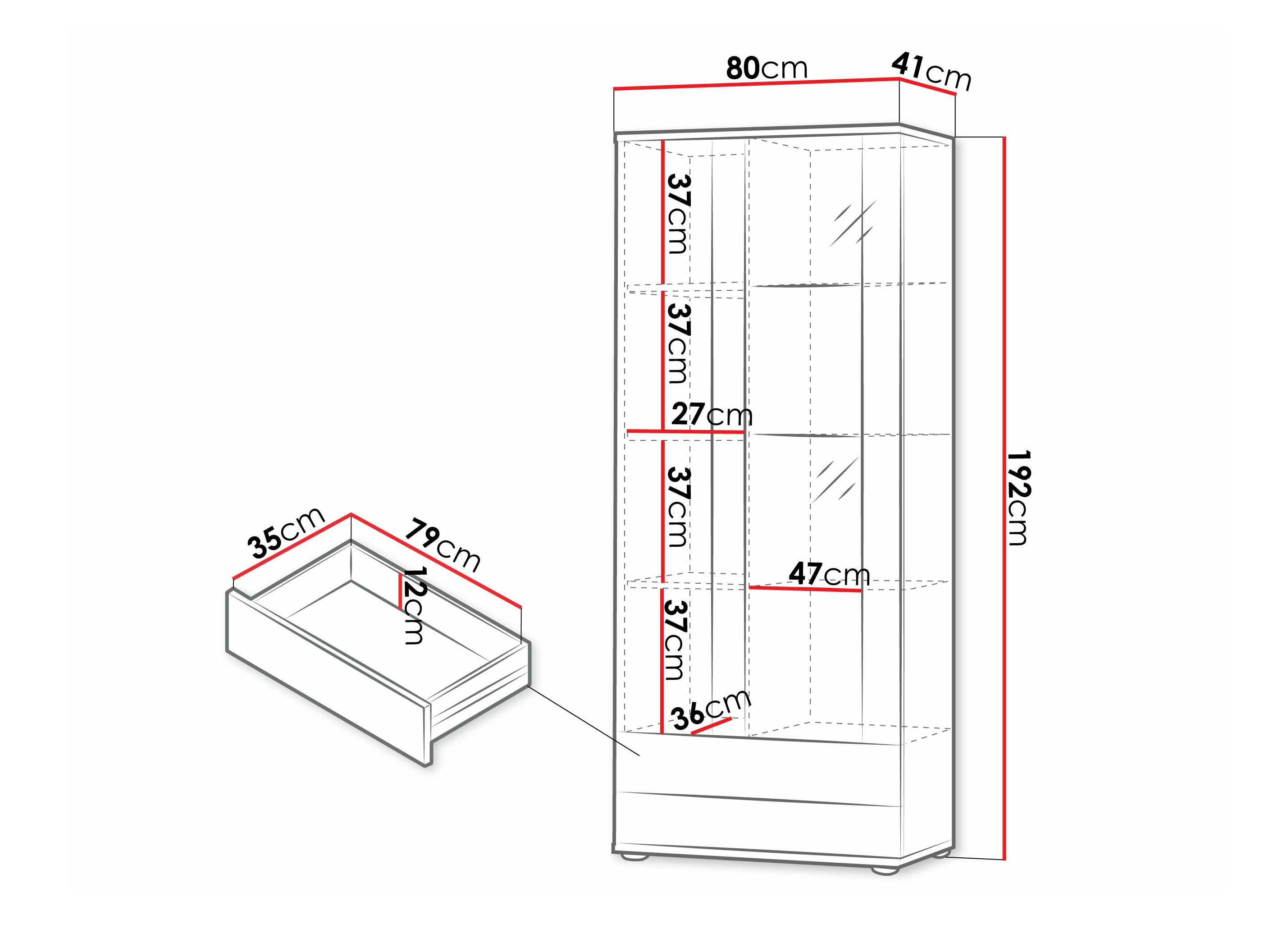 Plaukts Tornola 105 (Melns + Glancēts melns)