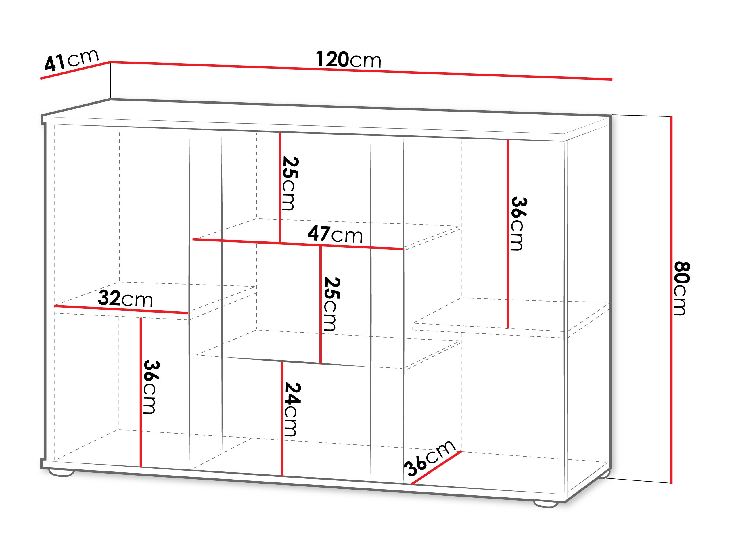 Skapis Tornola 106 (Kašmirs + Melns)