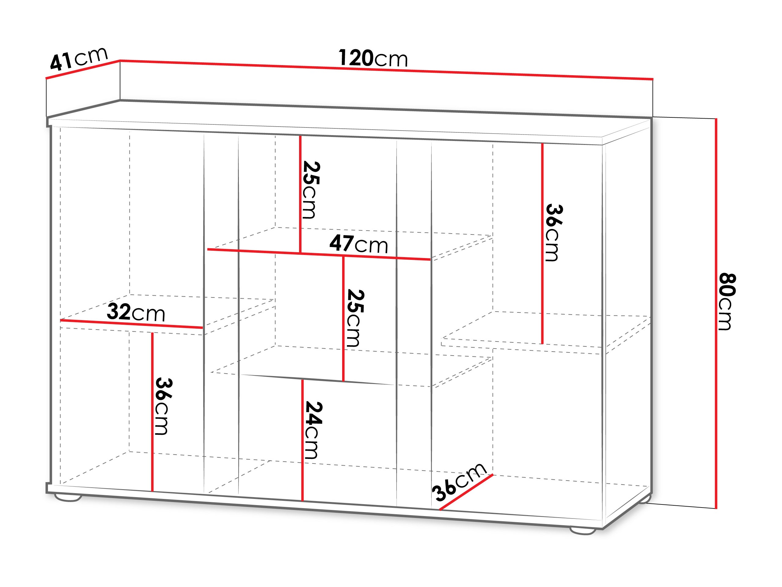 Skapis Tornola 106 (Kašmirs + Melns)