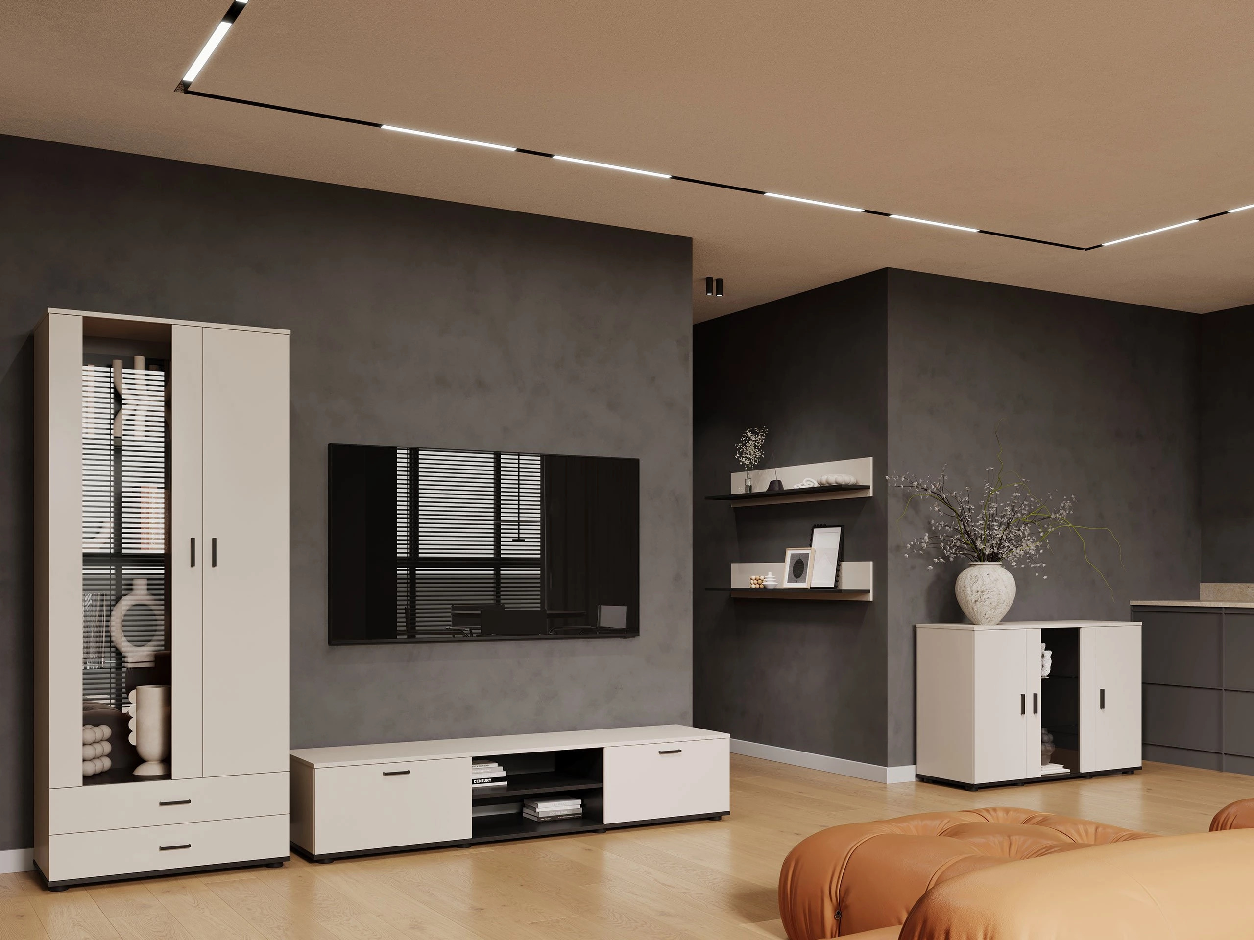 Skapis Tornola 106 (Kašmirs + Melns)