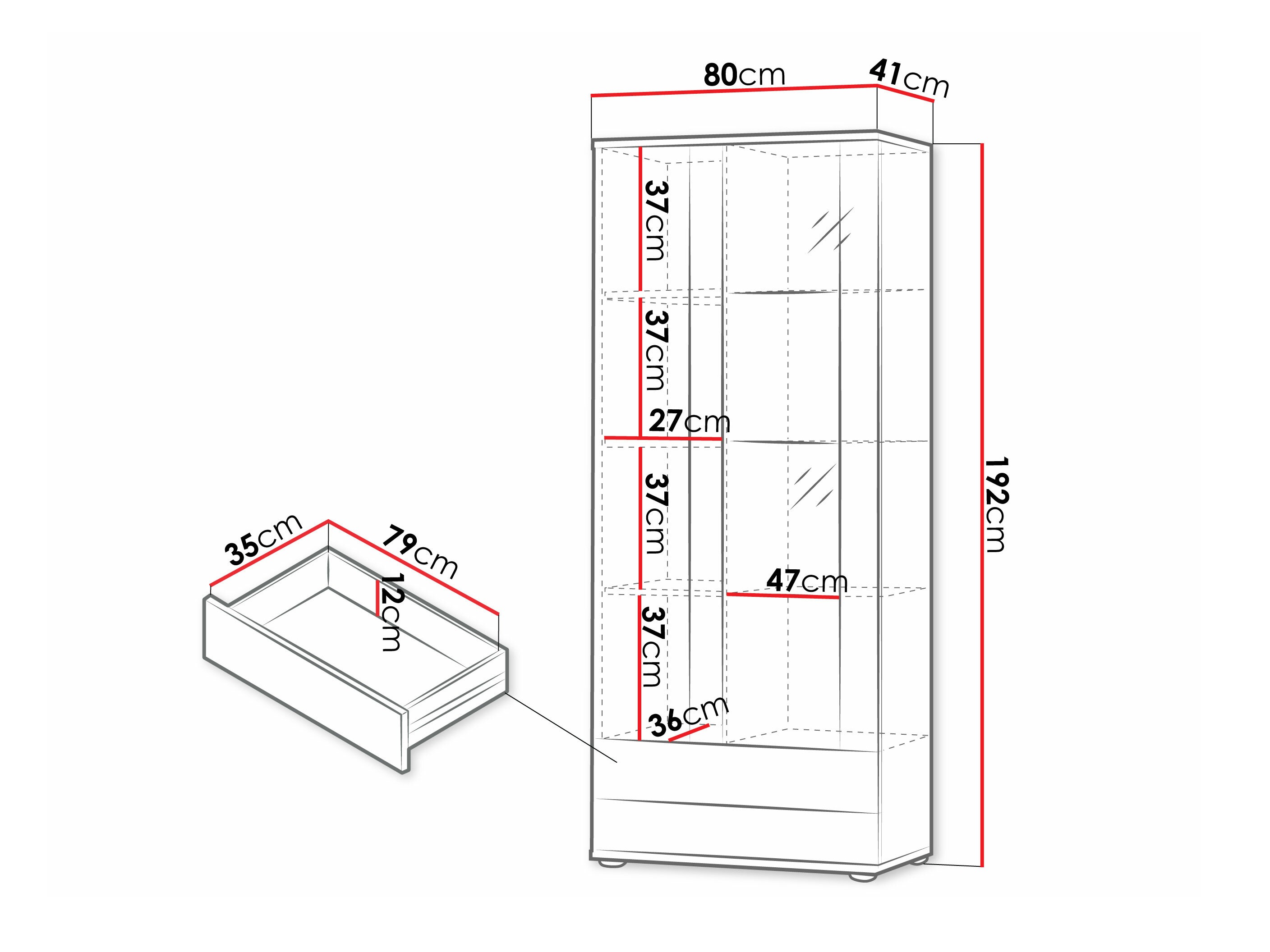 Стеллаж Tornola 105 (Дуб лефкас + Чёрный)