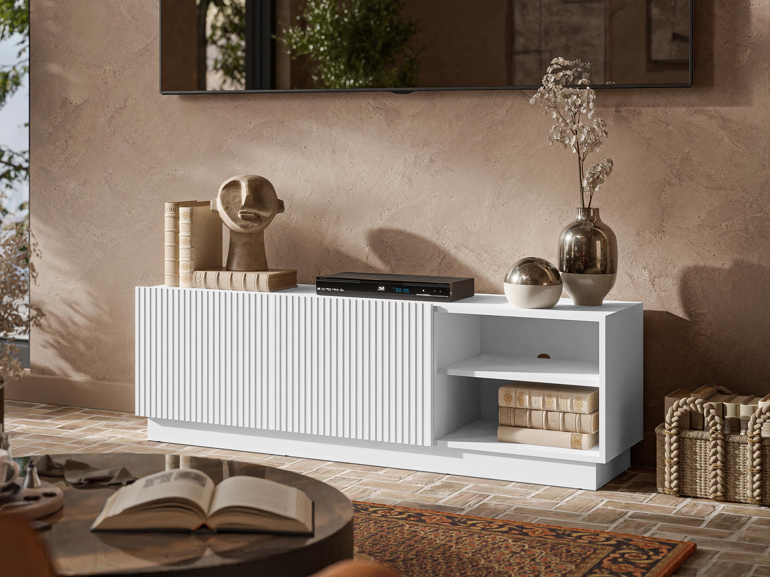 TV galds Lusonu 103 (Balts)