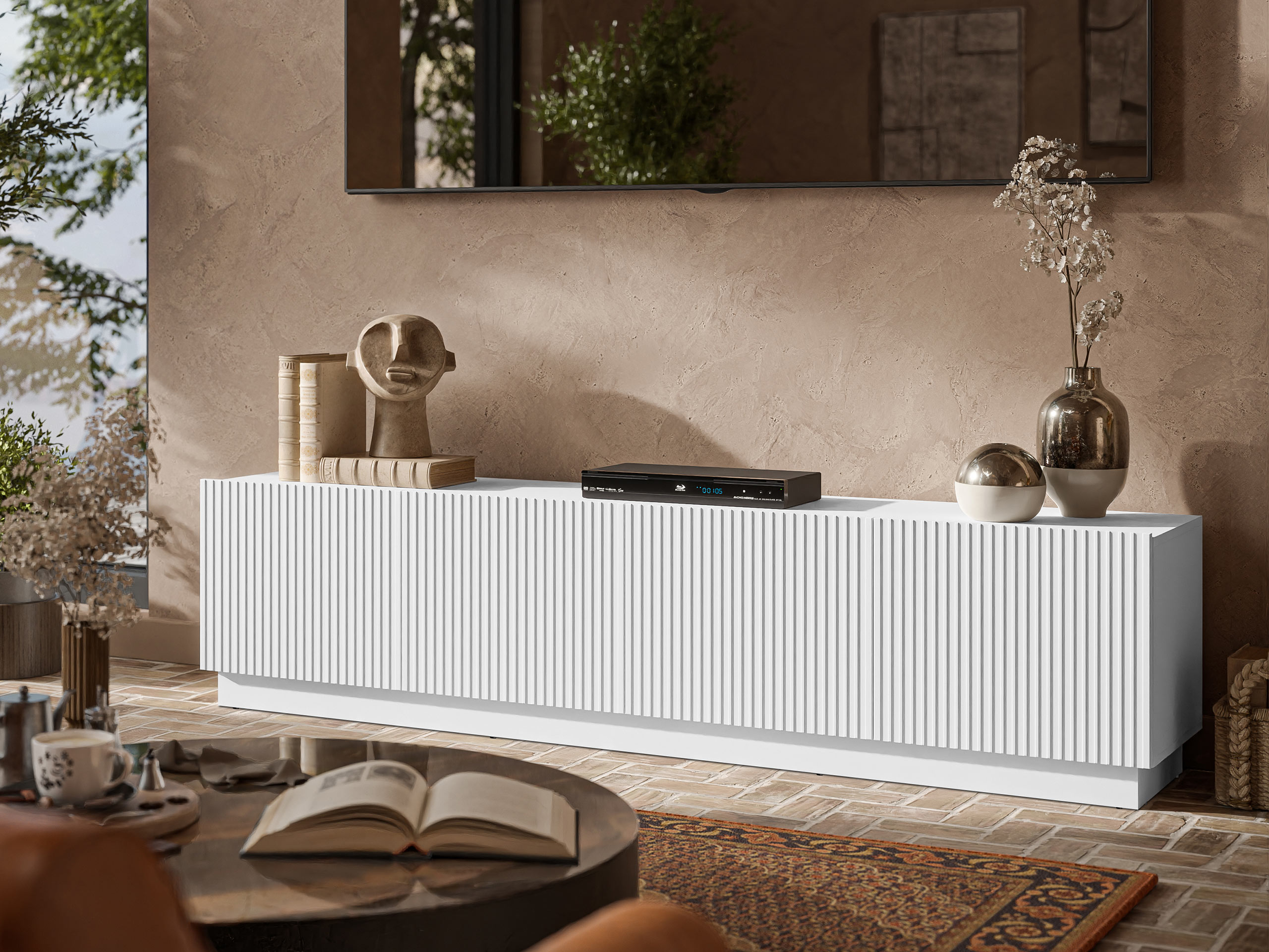 TV galds Lusonu 104 (Balts)