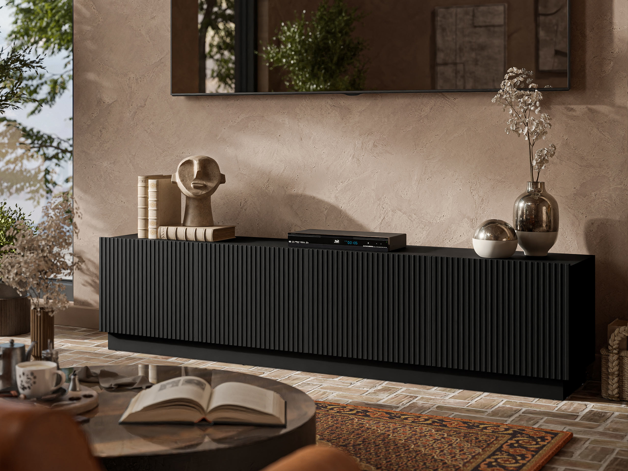 TV galds Lusonu 104 (Melns)