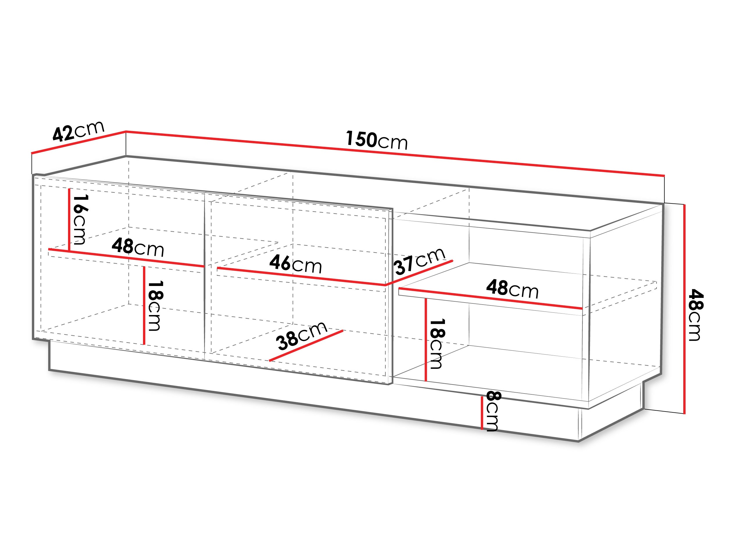 ТВ тумба Lusonu 103 (Кашемир)