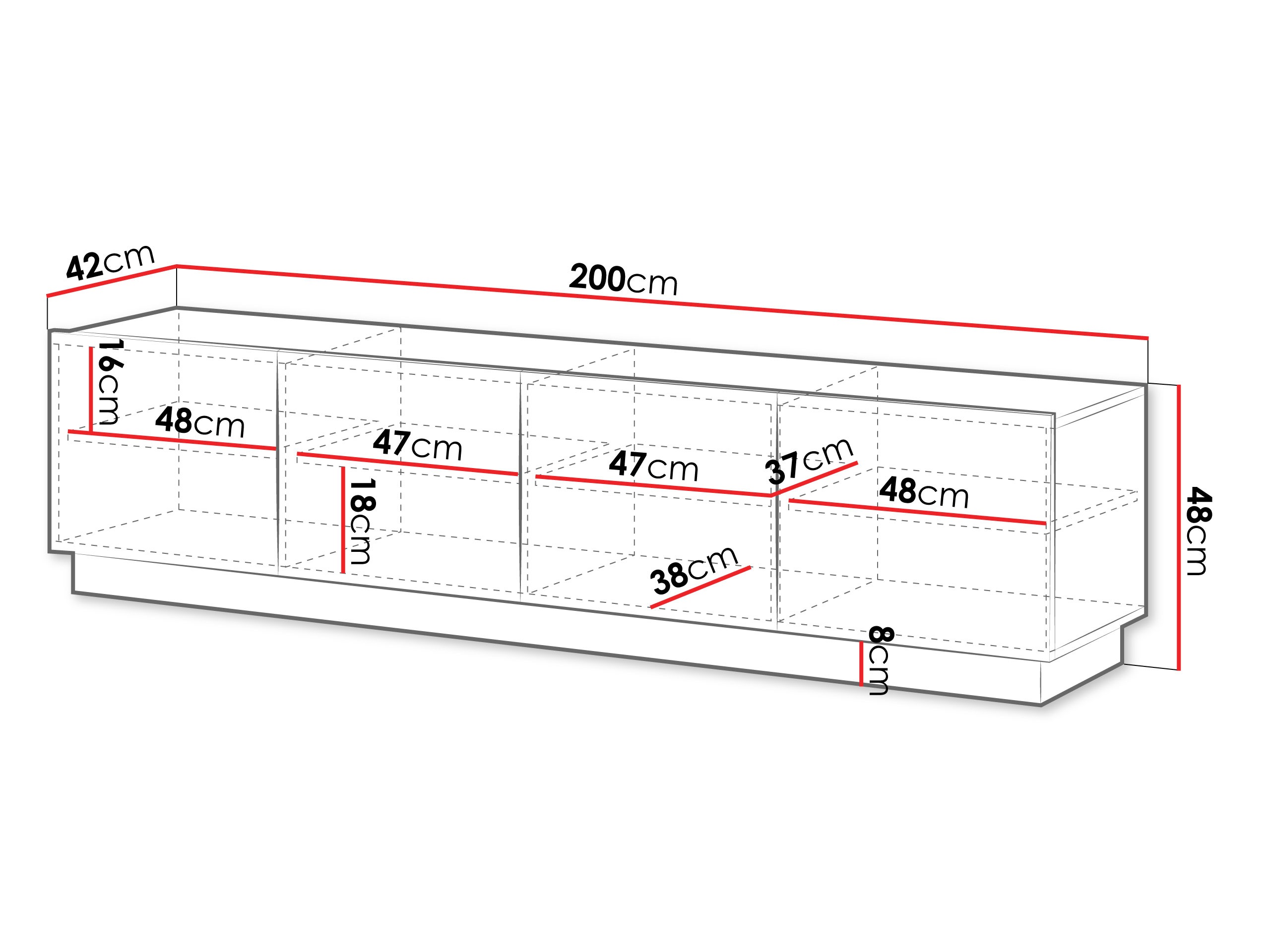 ТВ тумба Lusonu 104 (Белый)