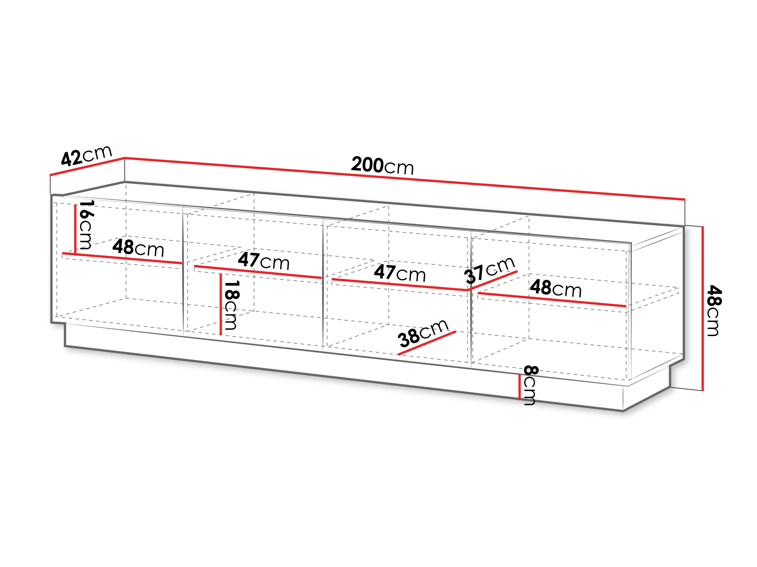 ТВ тумба Lusonu 104 (Чёрный)