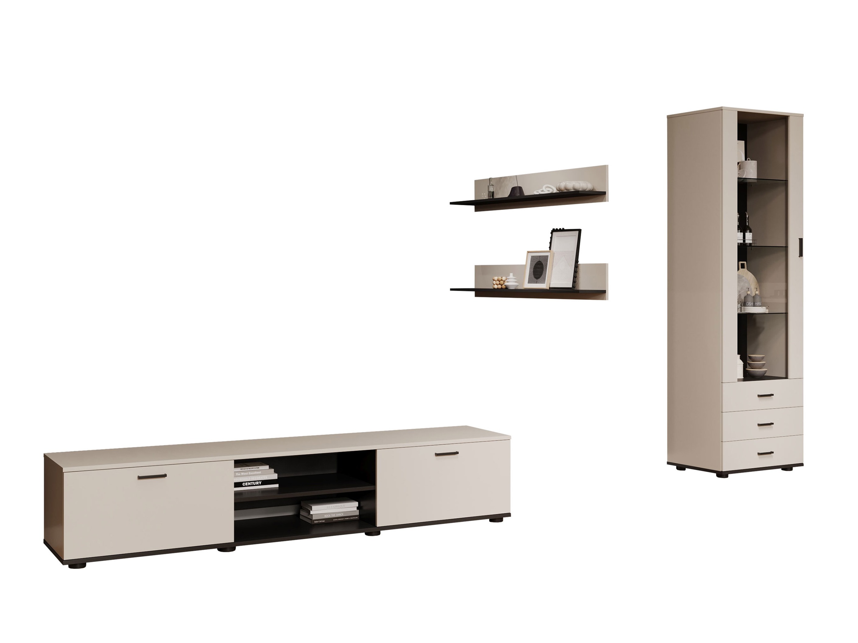 Viesistabas komplekts Tornola 107 (Kašmirs + Melns)