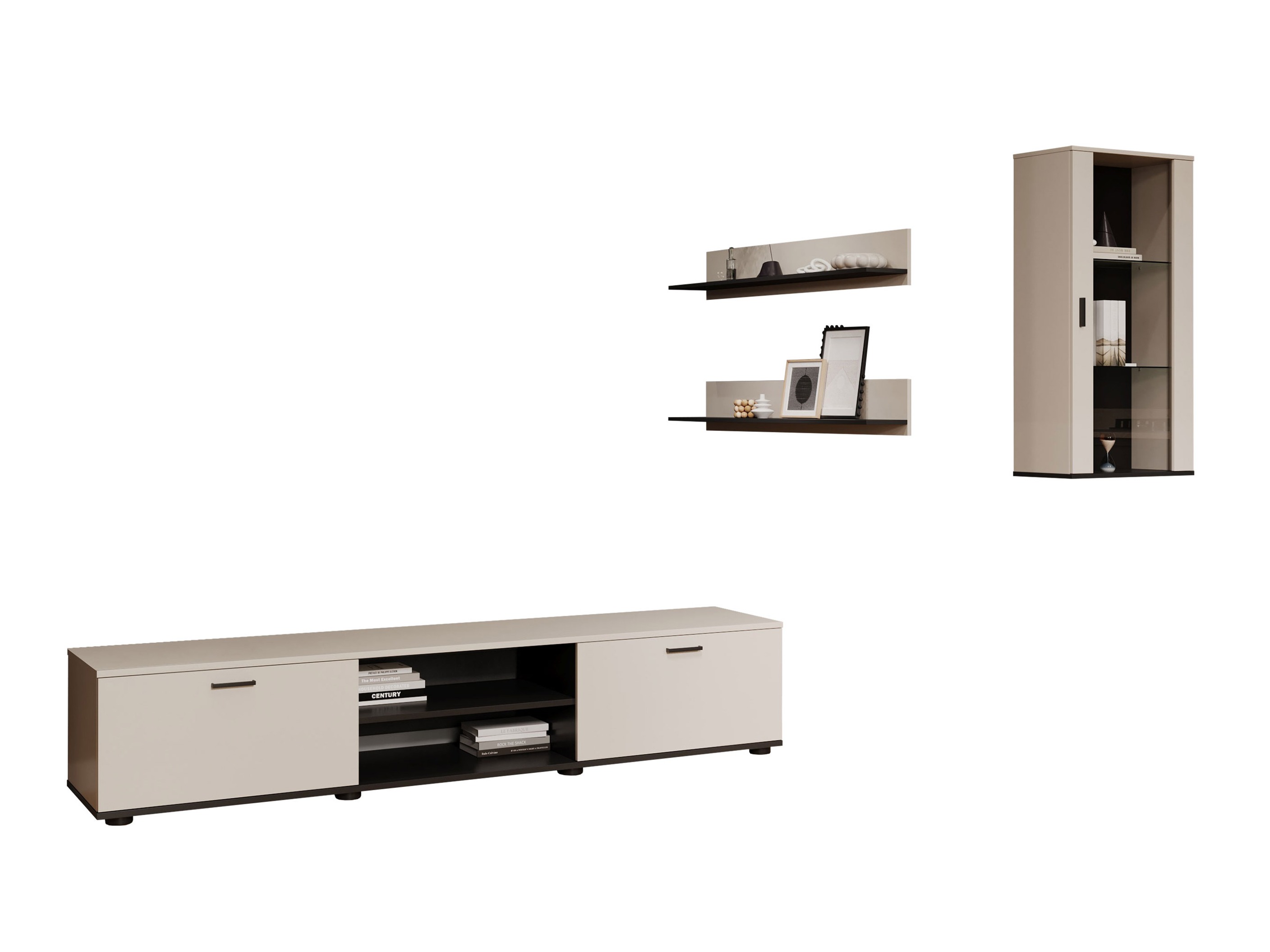 Viesistabas komplekts Tornola 113 (Kašmirs + Melns)