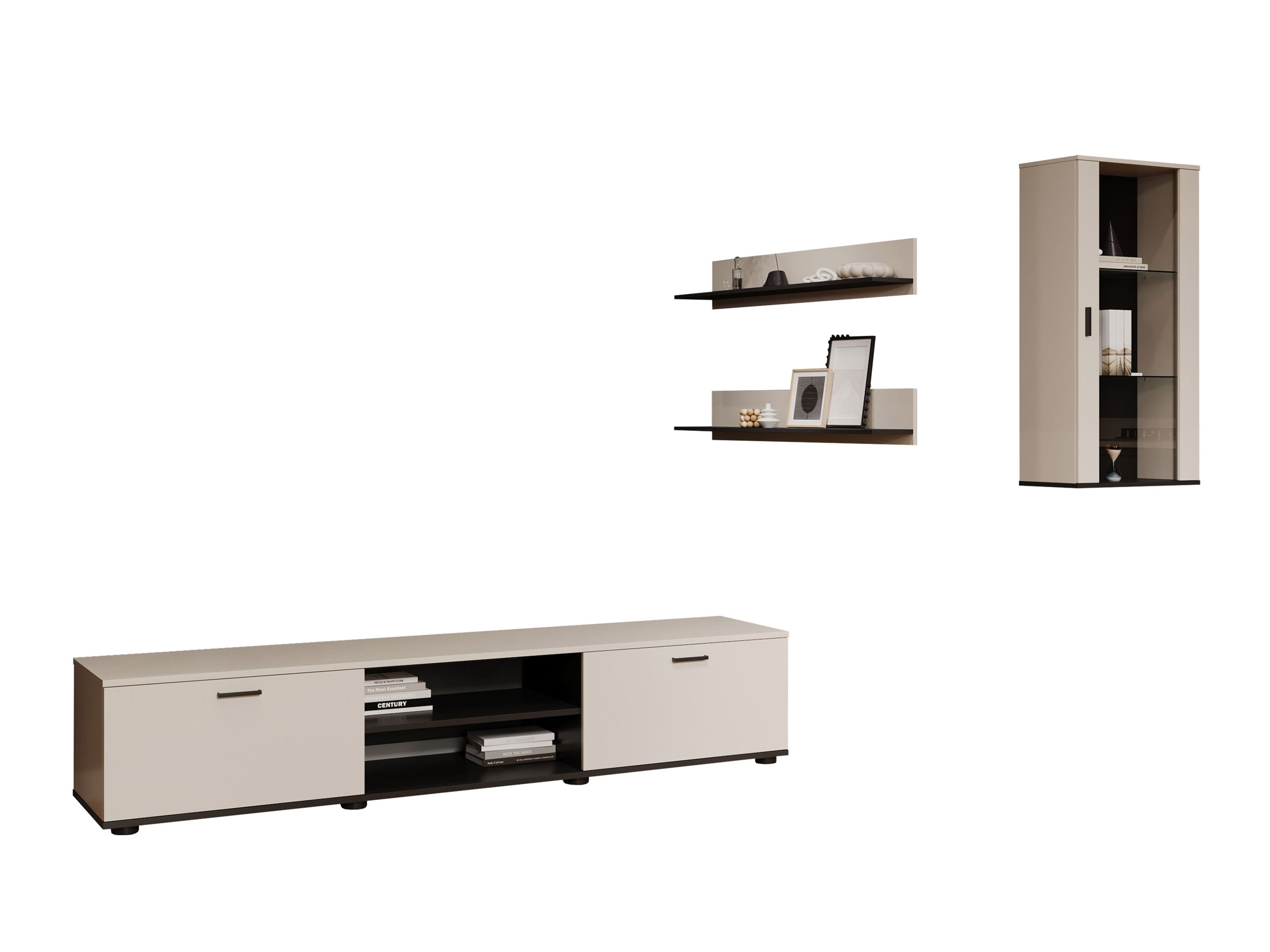 Viesistabas komplekts Tornola 113 (Kašmirs + Melns)