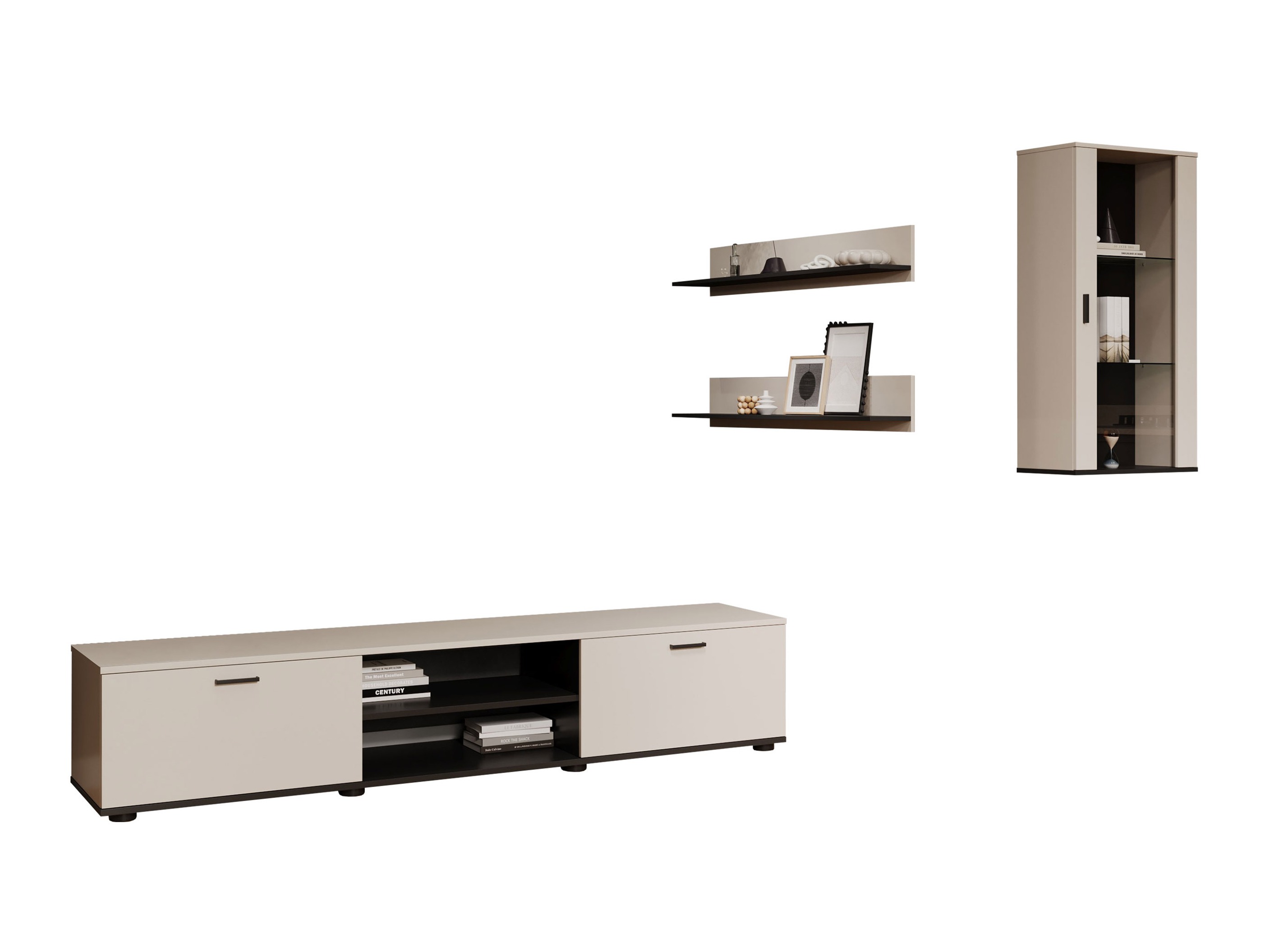 Viesistabas komplekts Tornola 113 (Kašmirs + Melns)