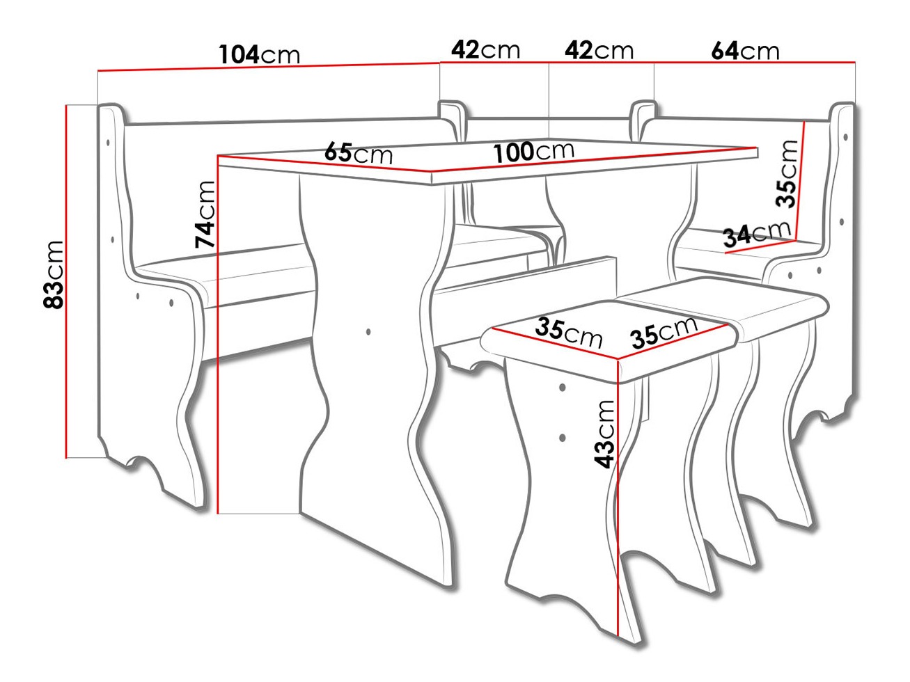 Кухонный угол Reading 100 (Кашемир + Trinity 02)