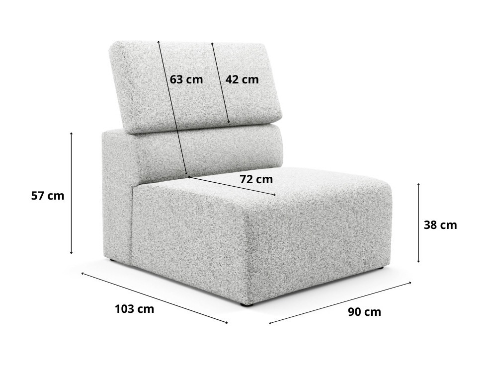 Moduļu atpūtas krēsls Virorle 101 (Puente 06)