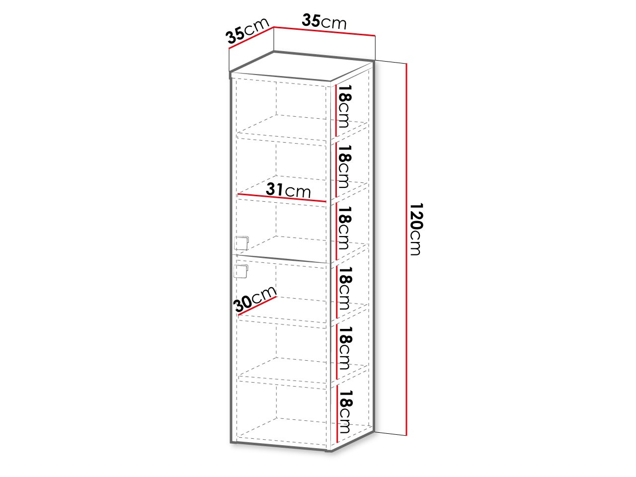 Настенный шкафчик для ванной комнаты Orlvera 100 (Светло-коричневый)