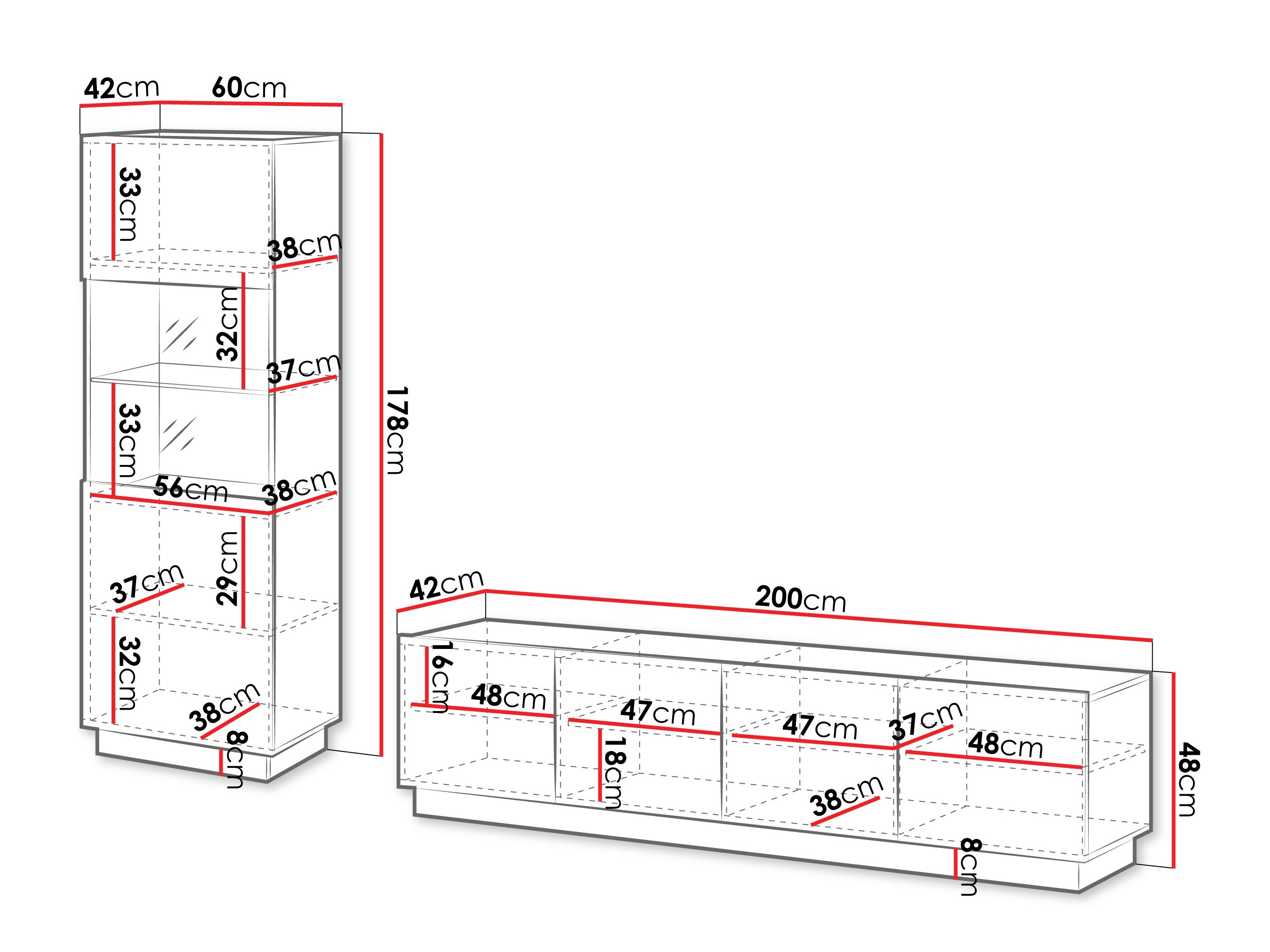 Viesistabas komplekts Lusonu 107 (Melns)