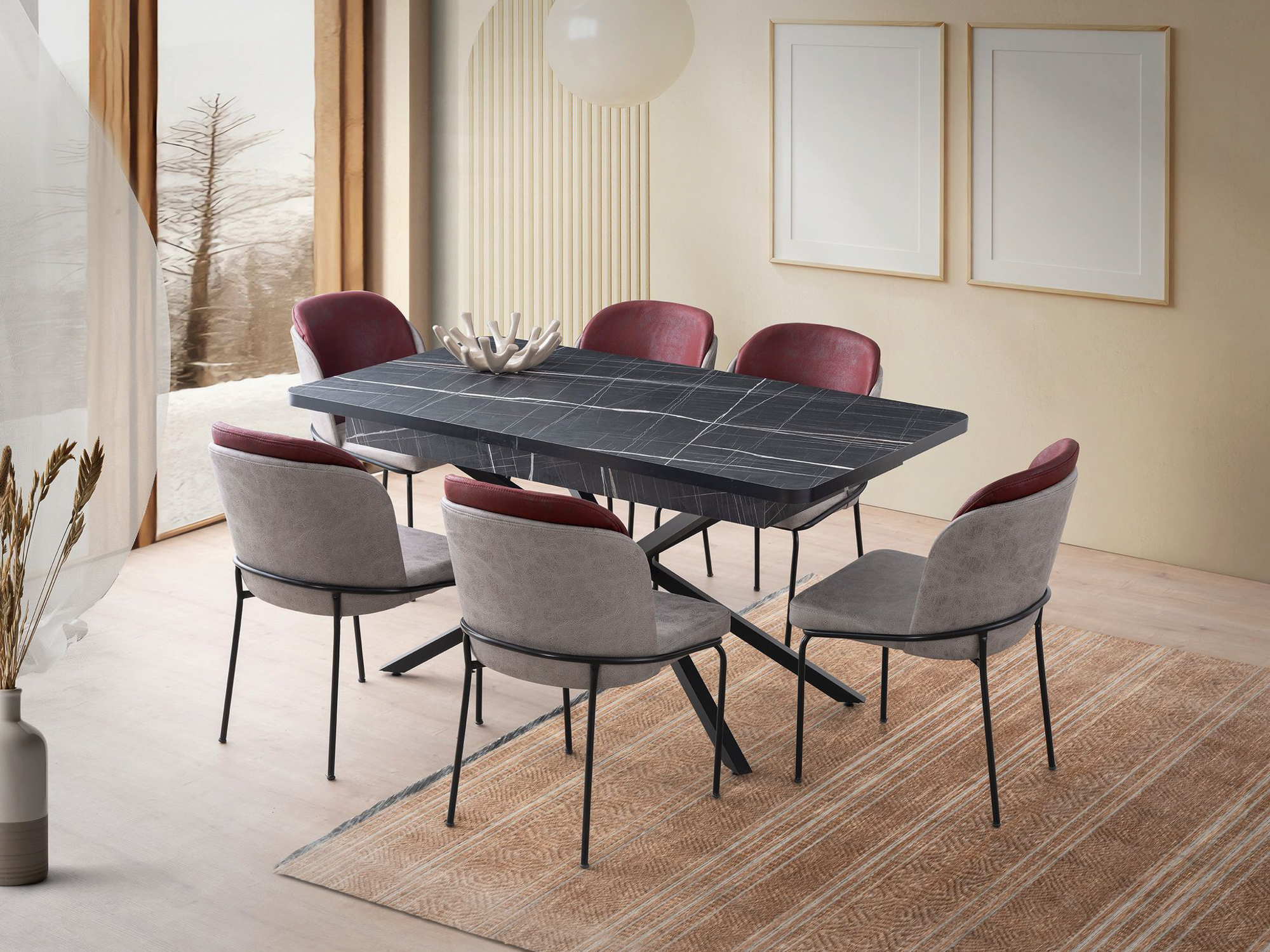 Cтол Kailua 2624 (Черный мрамор)