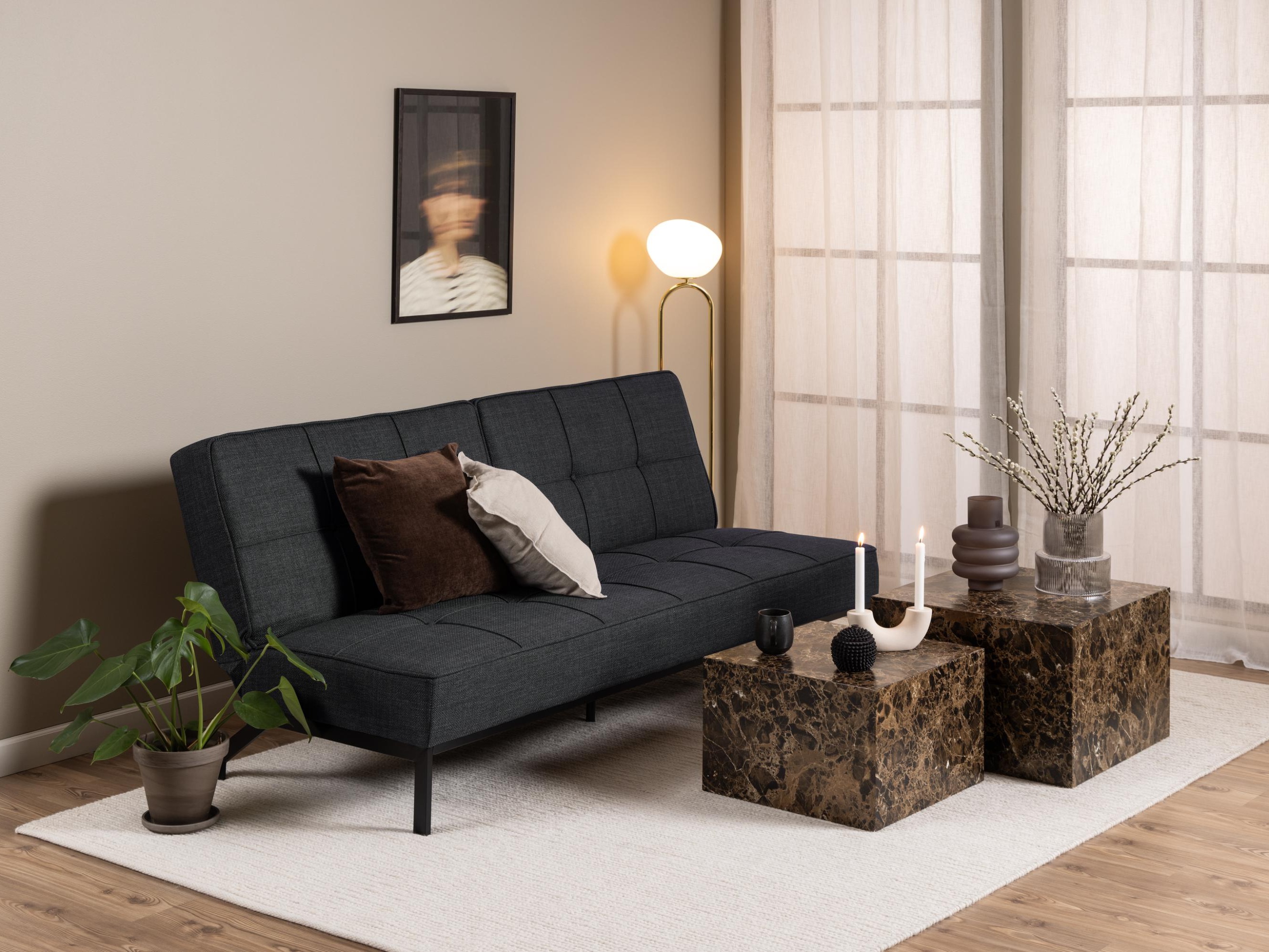 Dīvāns gulta Norsica 243 (Tumši pelēks)