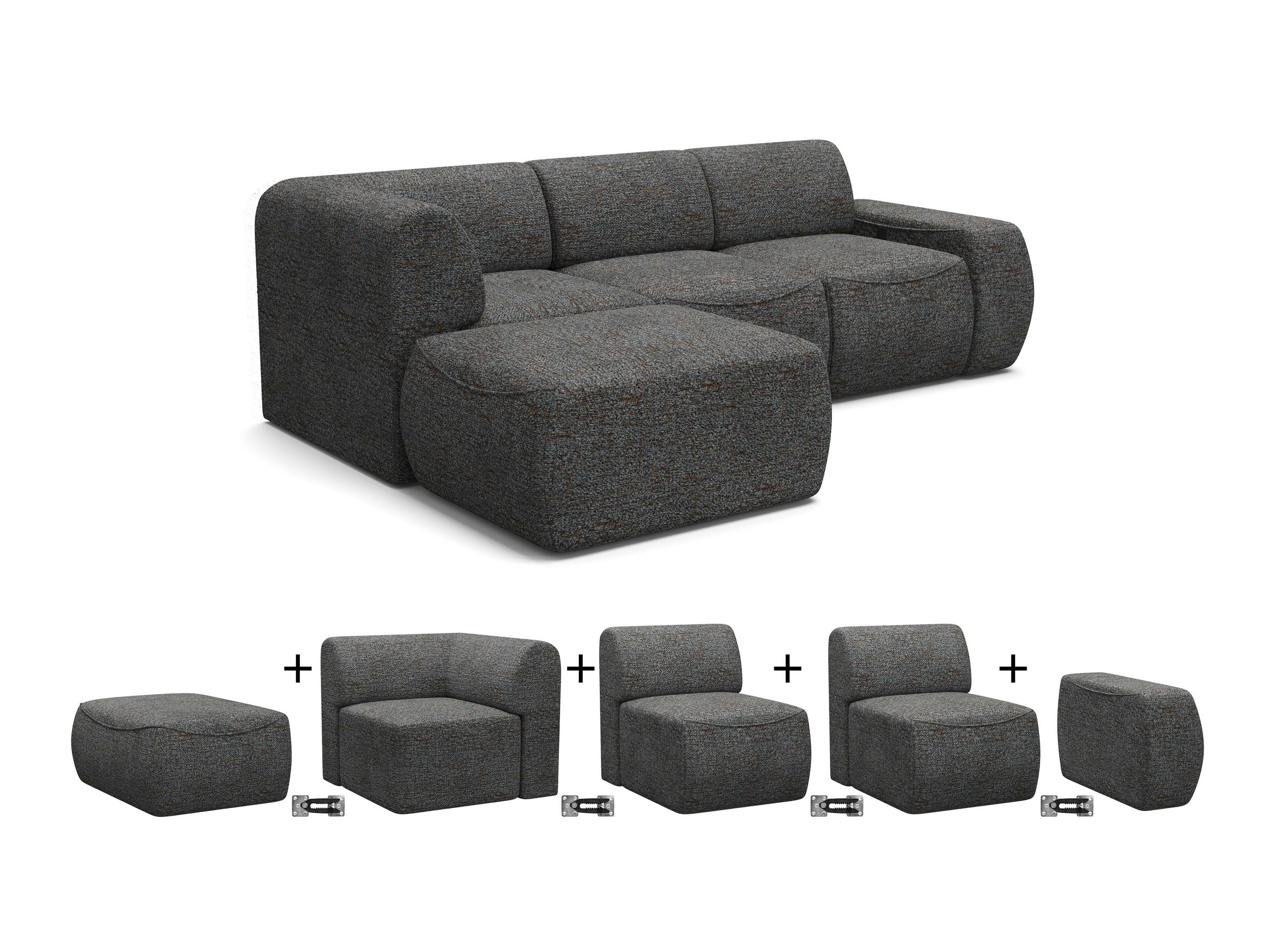 Moduļu stūra dīvāns Elbmonu 106 (Bello 40)