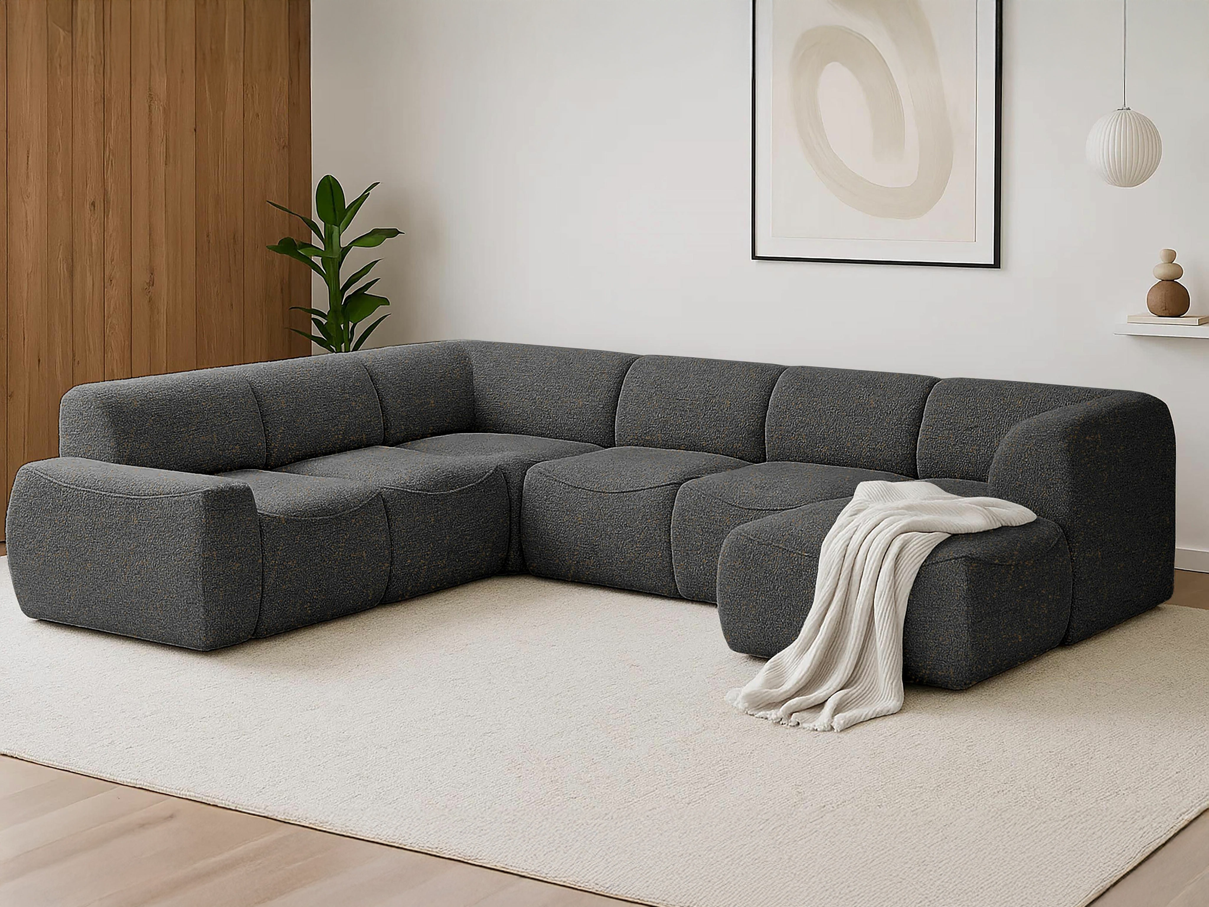 Moduļu stūra dīvāns Elbmonu 107 (Bello 25)