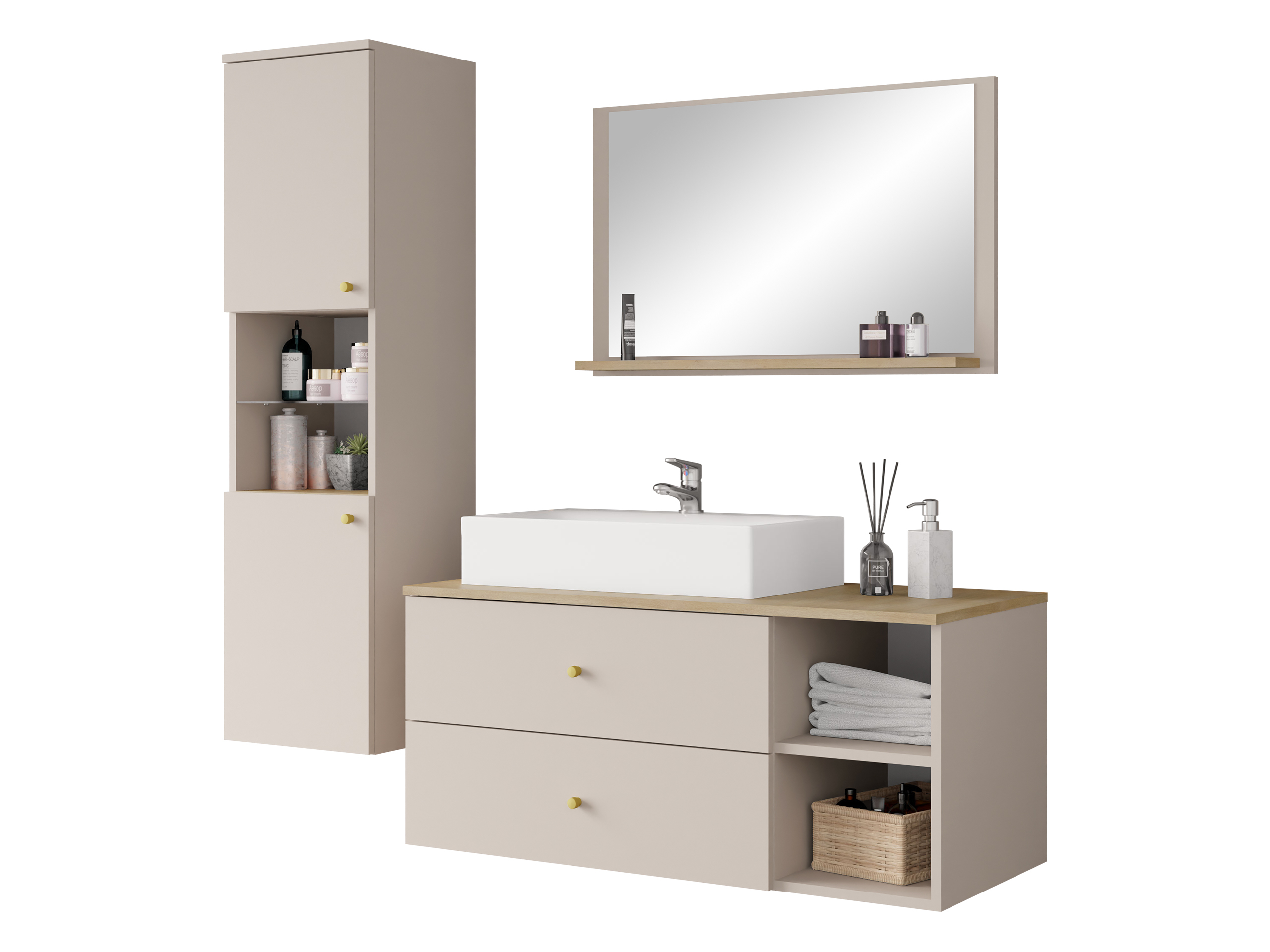 Vannas komplekts Ophruvi 101 (Gaiši brūns)