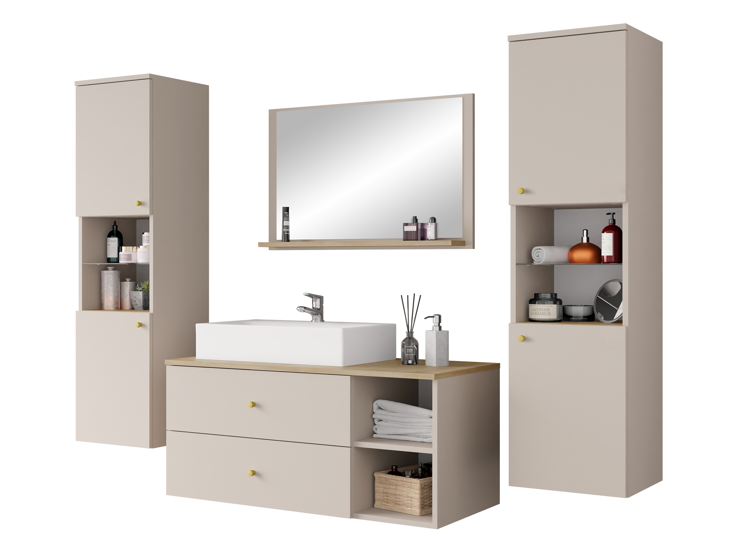 Vannas komplekts Ophruvi 102 (Gaiši brūns)