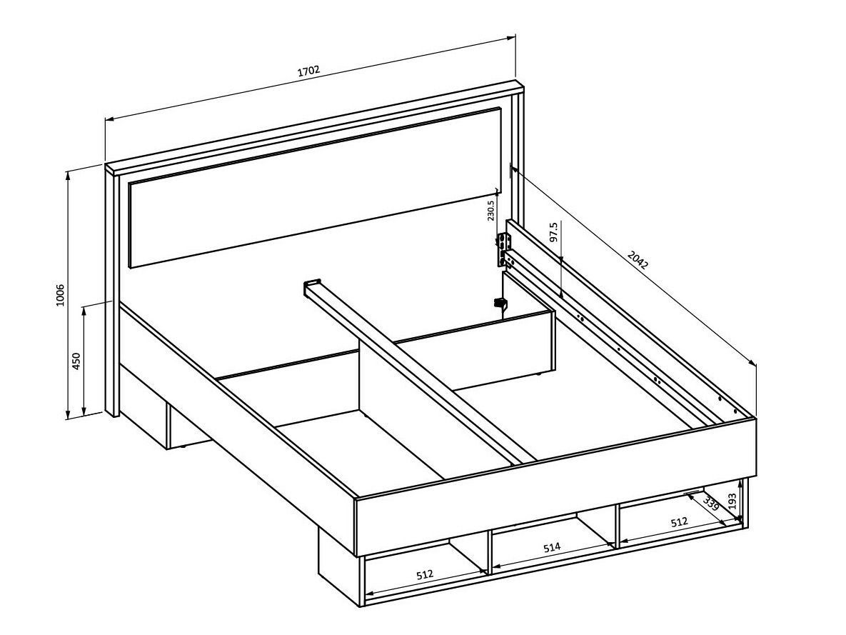 Кровать Vosalo 102