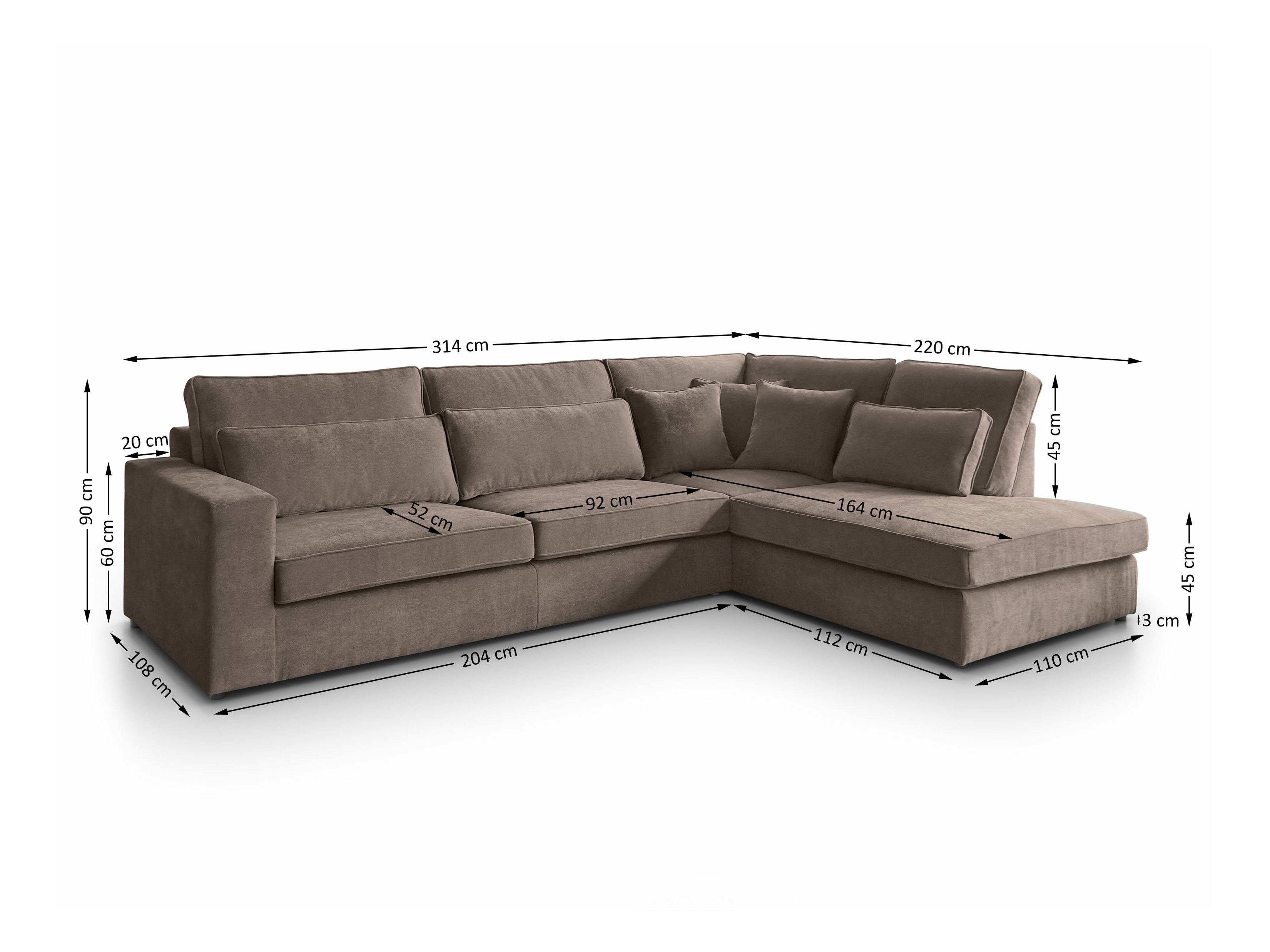 Stūra dīvāns Margate 122 (Sereno 684)