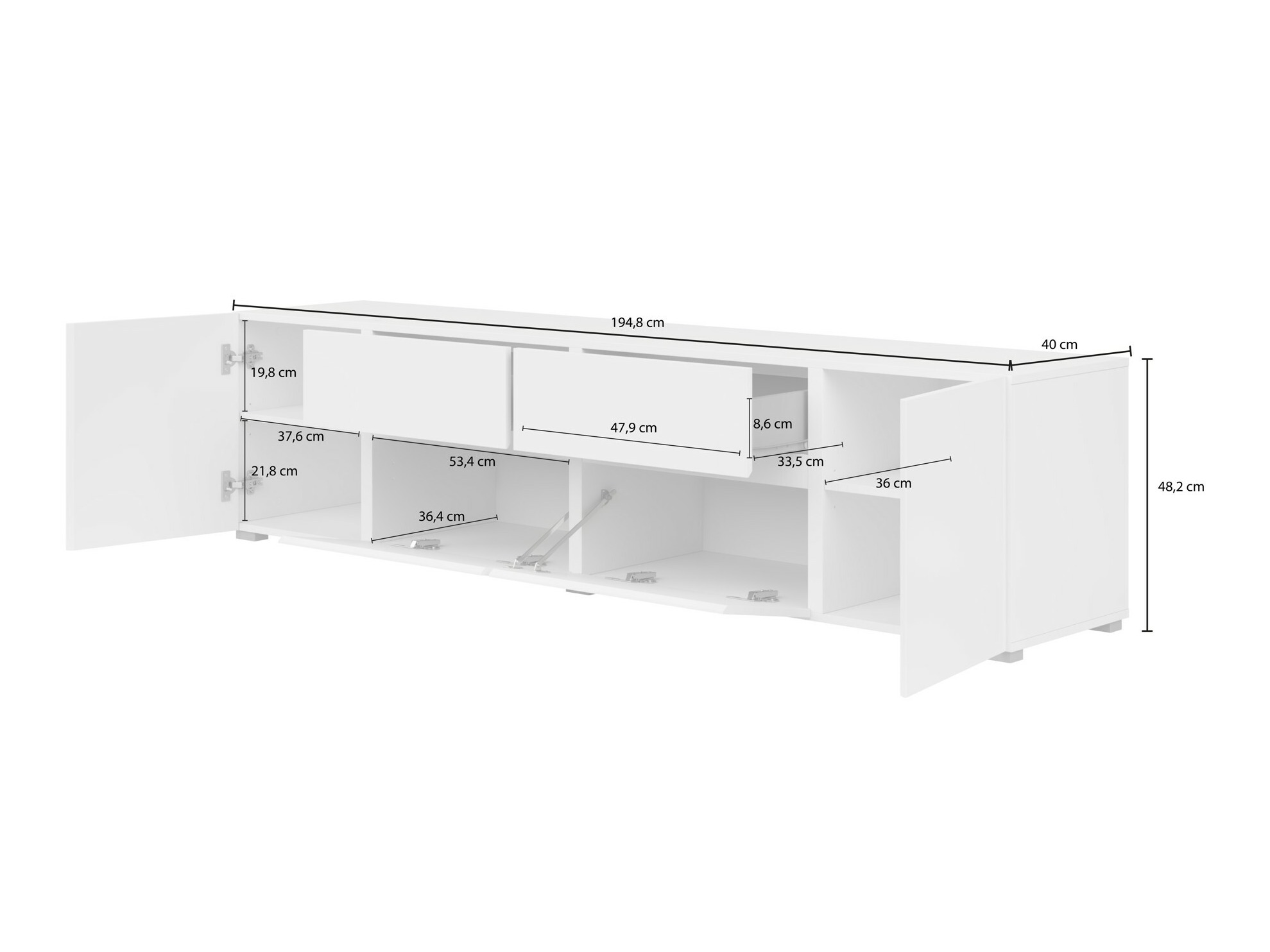 TV galds Elbleve 100 (Balts)