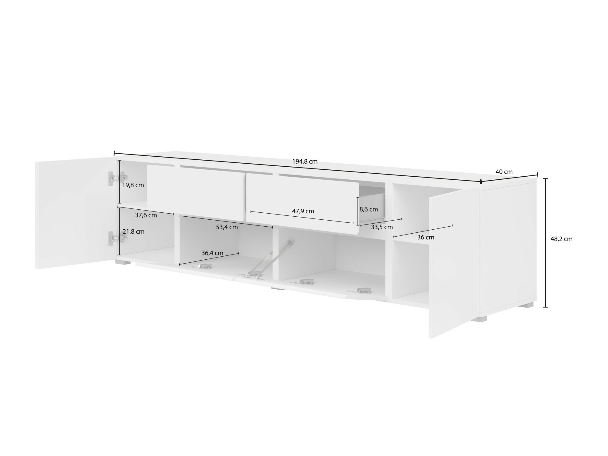 TV galds Elbleve 100 (Melns)