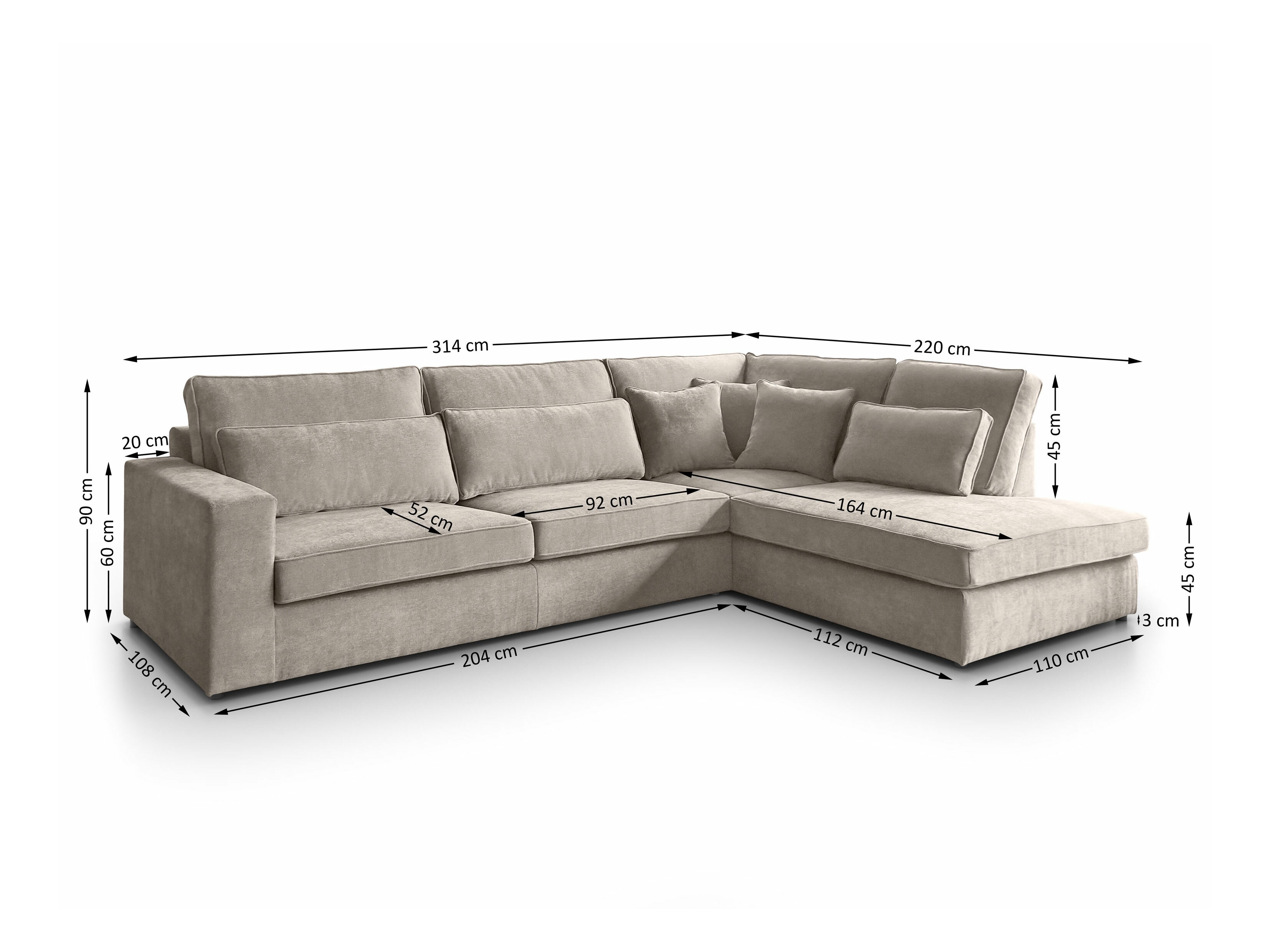 Угловой диван Margate 122 (Sereno 682)