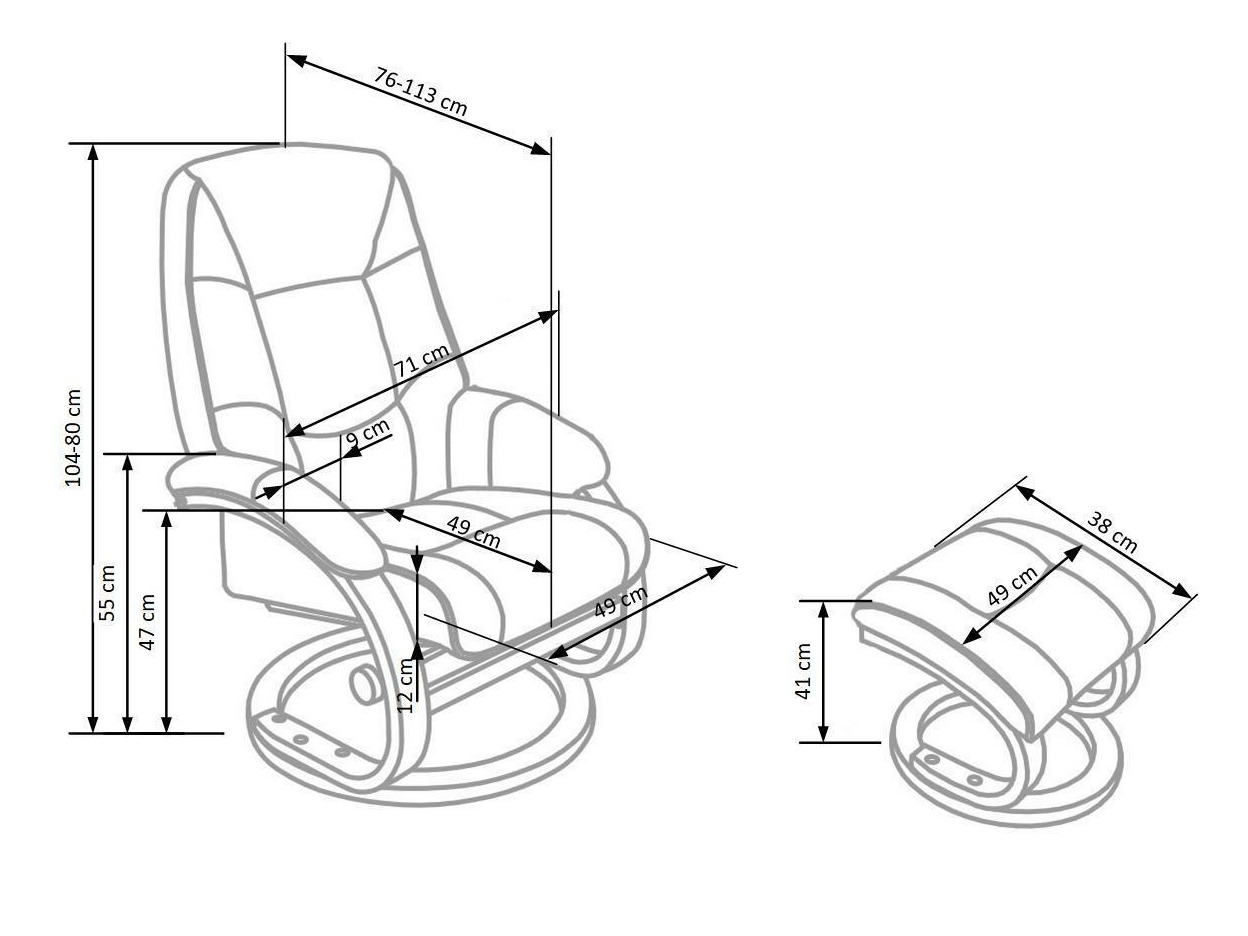 Krēsls Houston 573 (Melns)