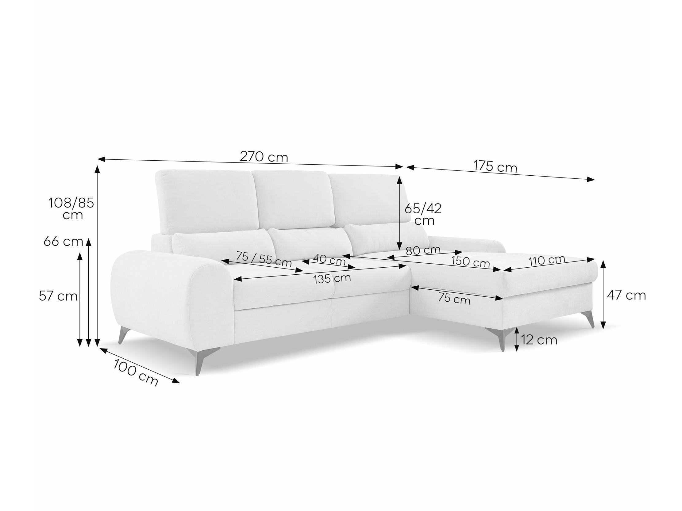 Угловой диван Margate 125 (Sereno 688)