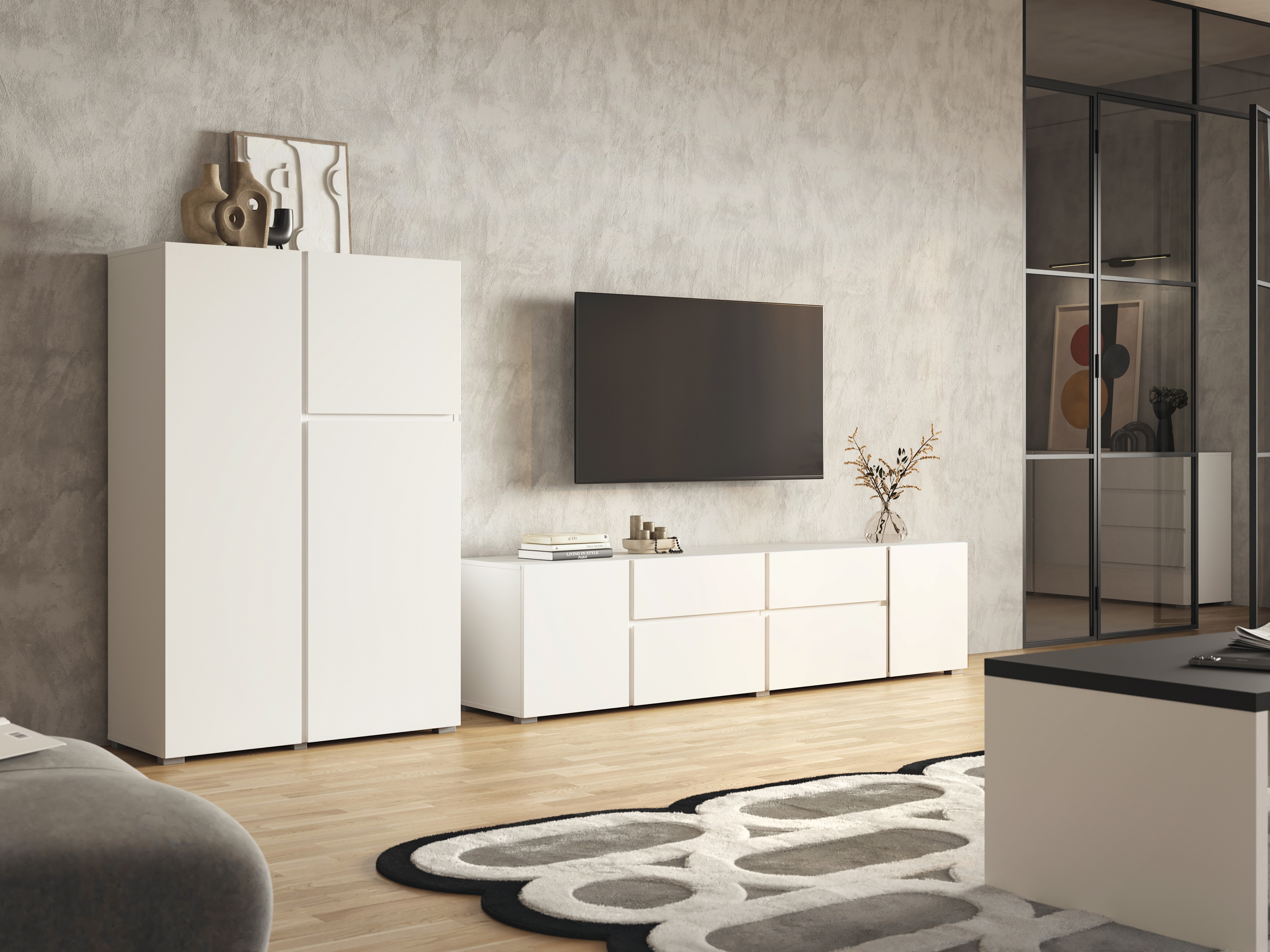 Viesistabas komplekts Elbleve 104 (Balts)