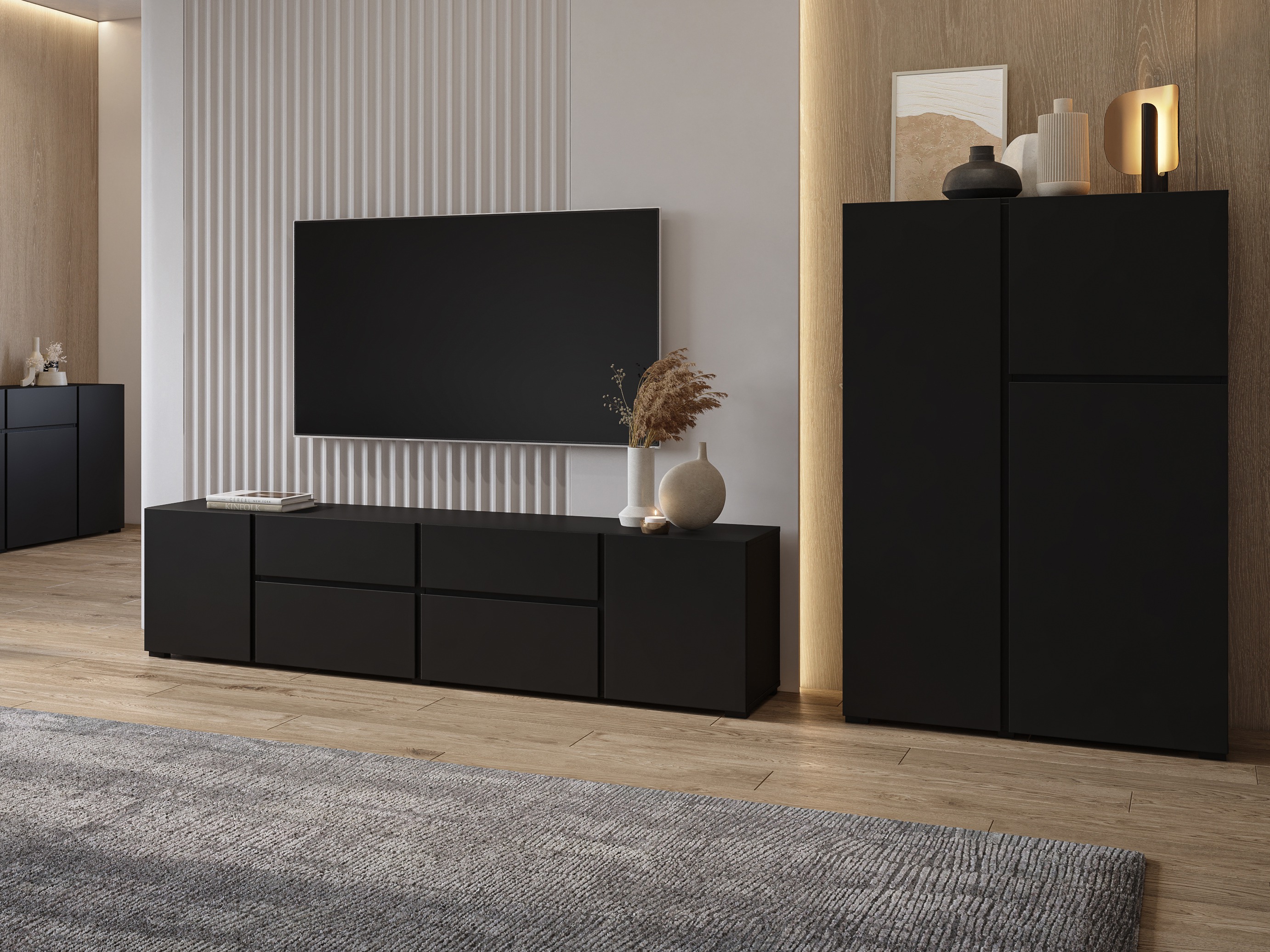 Viesistabas komplekts Elbleve 104 (Melns)