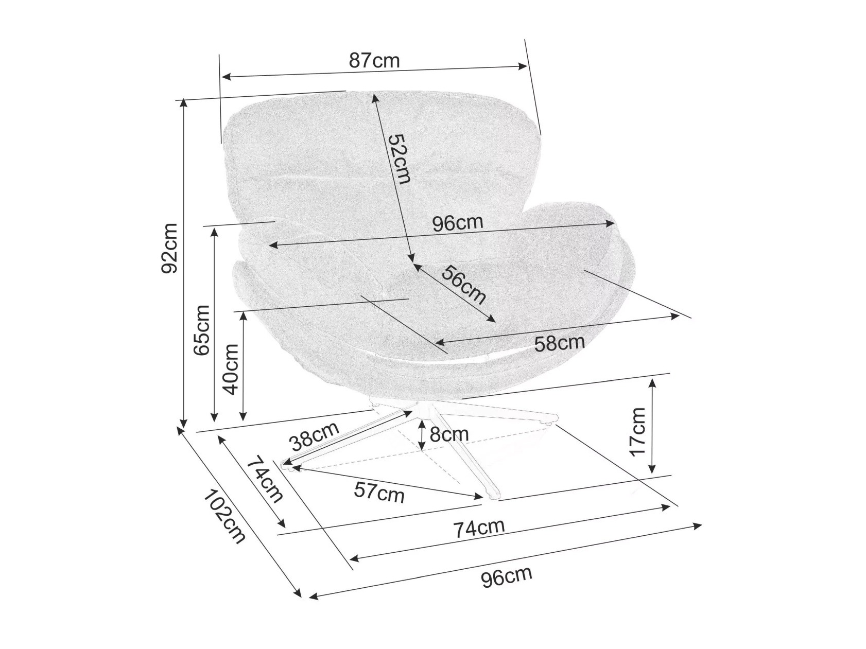 Krēsls Detroit 918 (Bēšs)