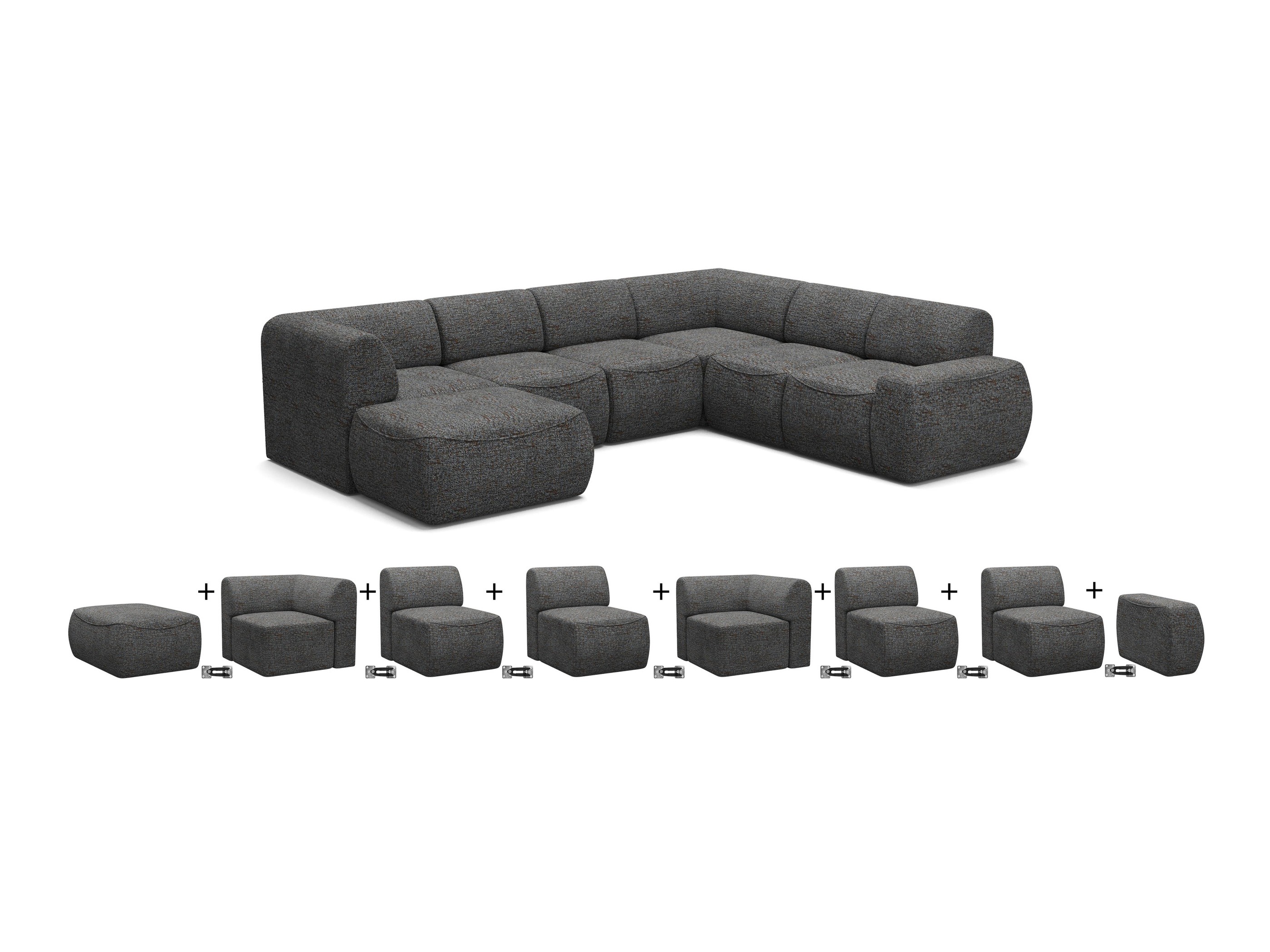 Модульный угловой диван Elbmonu 107 (Bello 05)