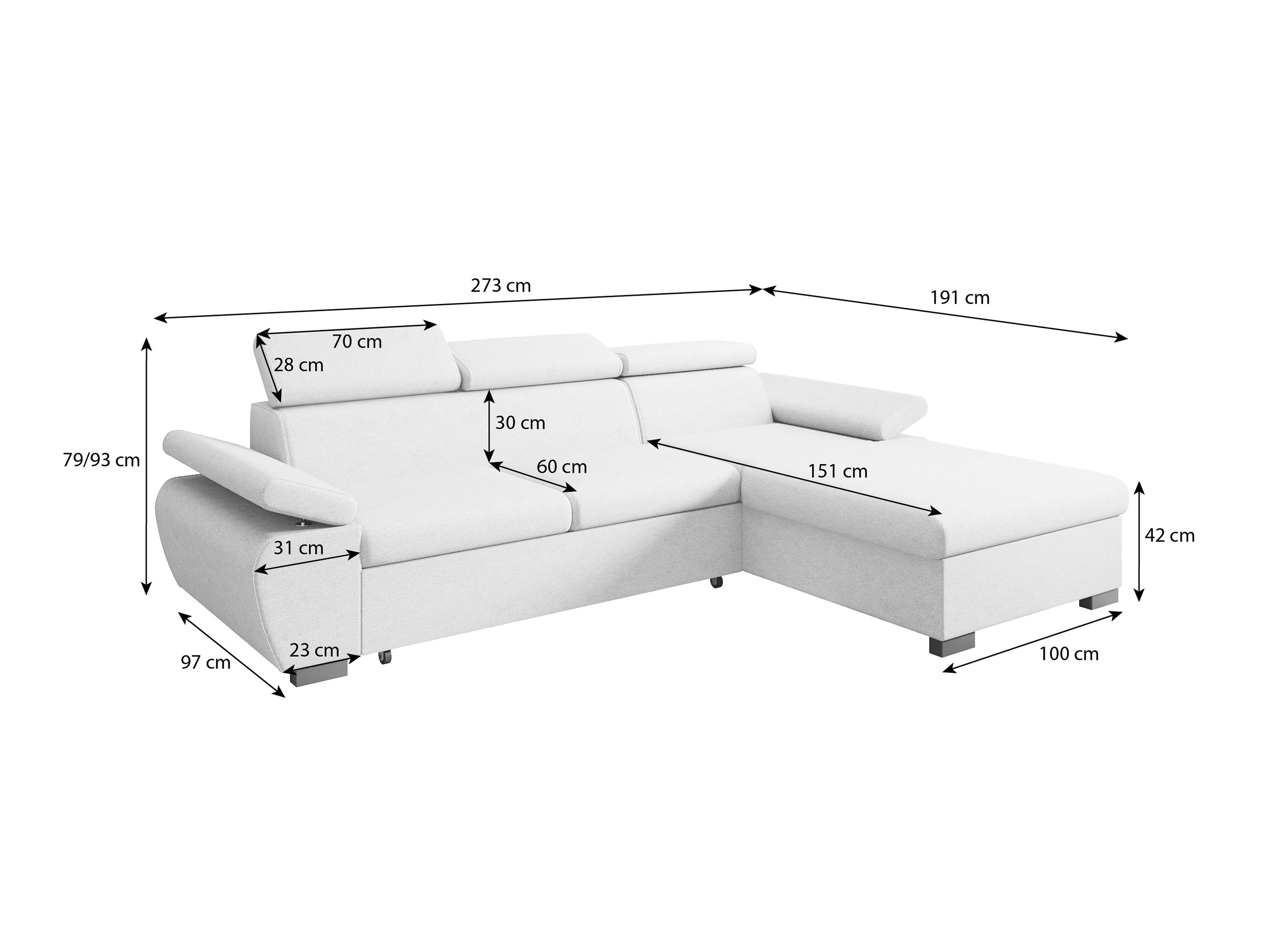 Stūra dīvāns Margate 128 (Casa 22)