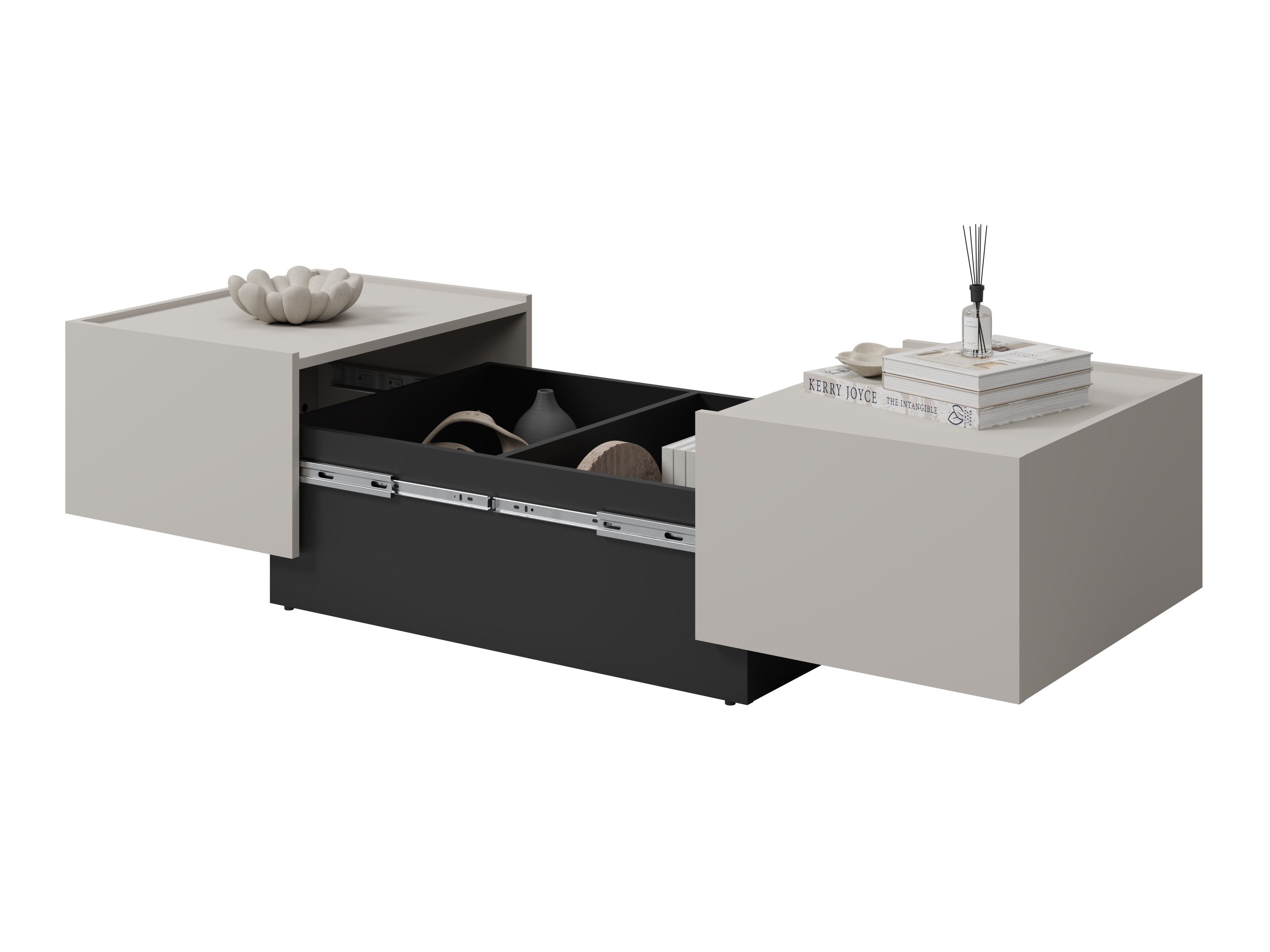 Žurnālu galdiņš transformeris Austin 380 (Kašmirs + Melns)