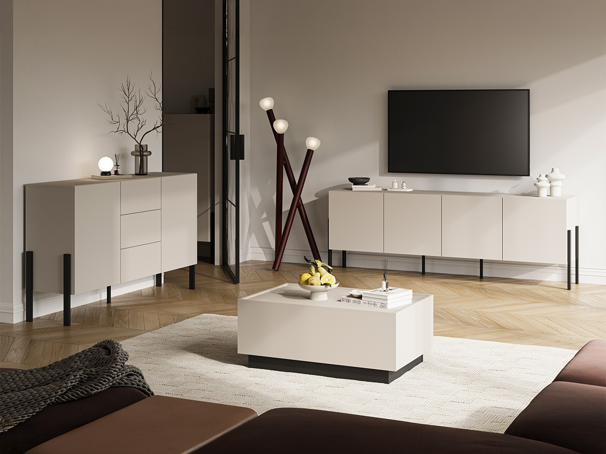 Žurnālu galdiņš transformeris Austin 380 (Kašmirs + Melns)