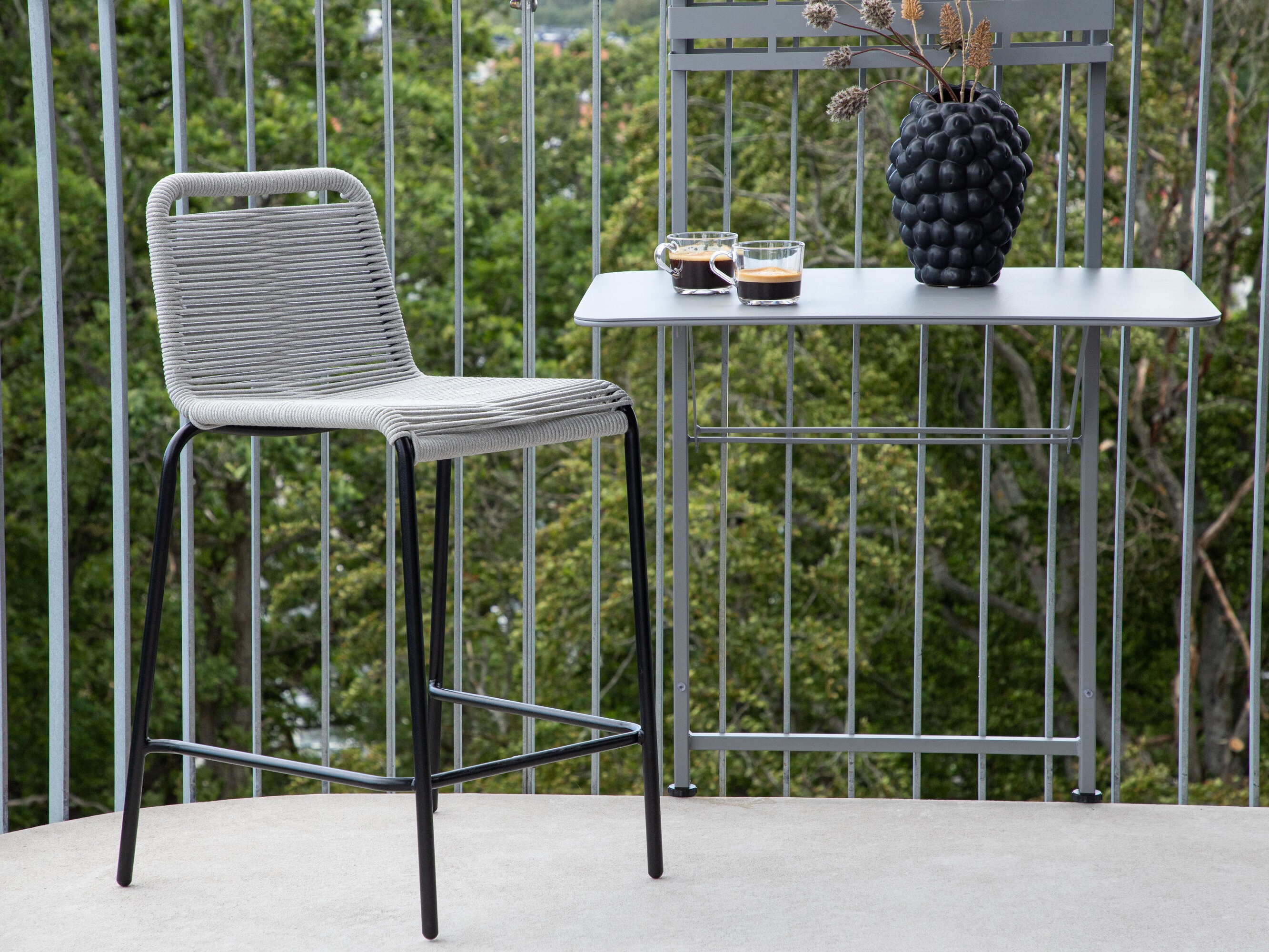 Dārza bāra krēsls Dallas 3398 (Gaiši pelēks)