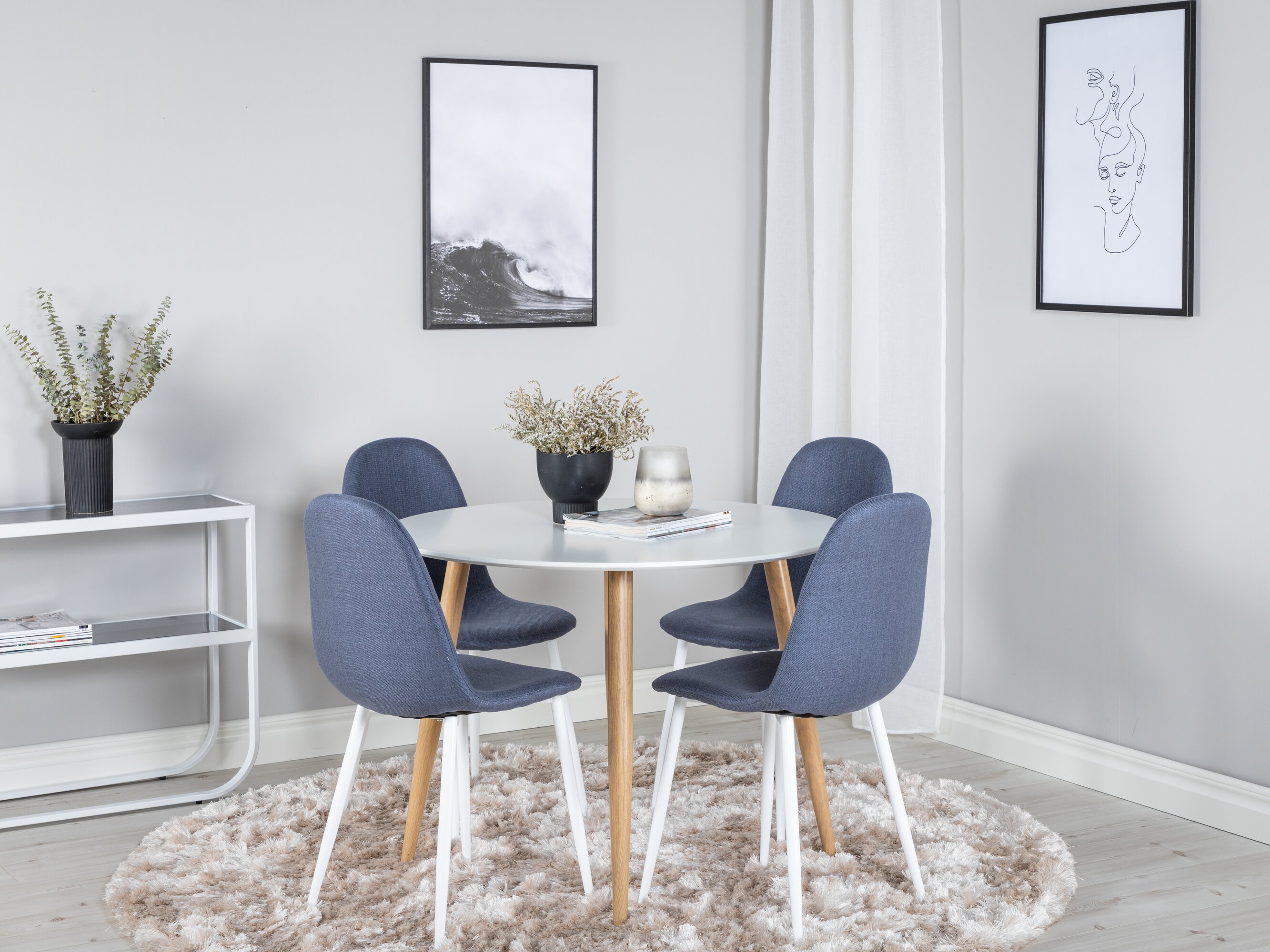 Обеденный гарнитур Dallas 291 (Синий + Белый)