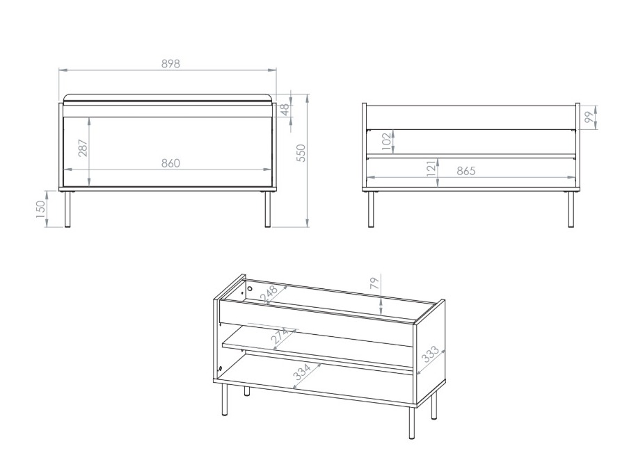 Тумба для обуви Tivorlo 107
