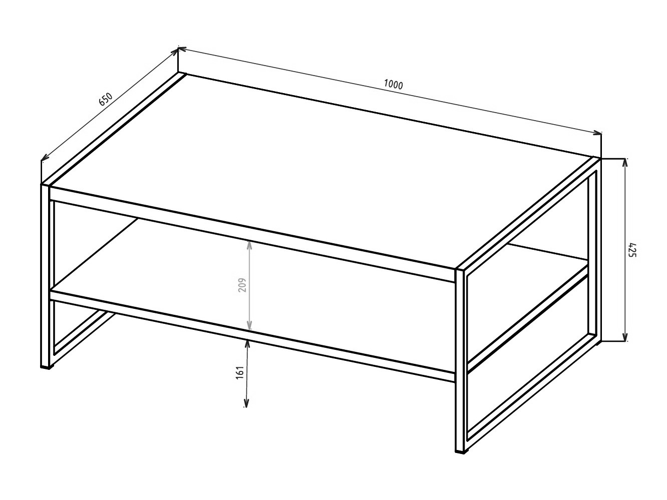 Žurnālu galdiņš Austin 381 (Congo + Melns)