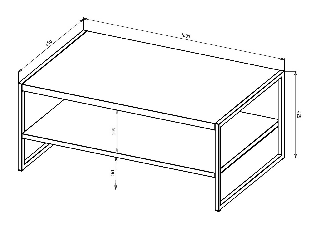 Žurnālu galdiņš Austin 381 (Votan ozols + Melns)