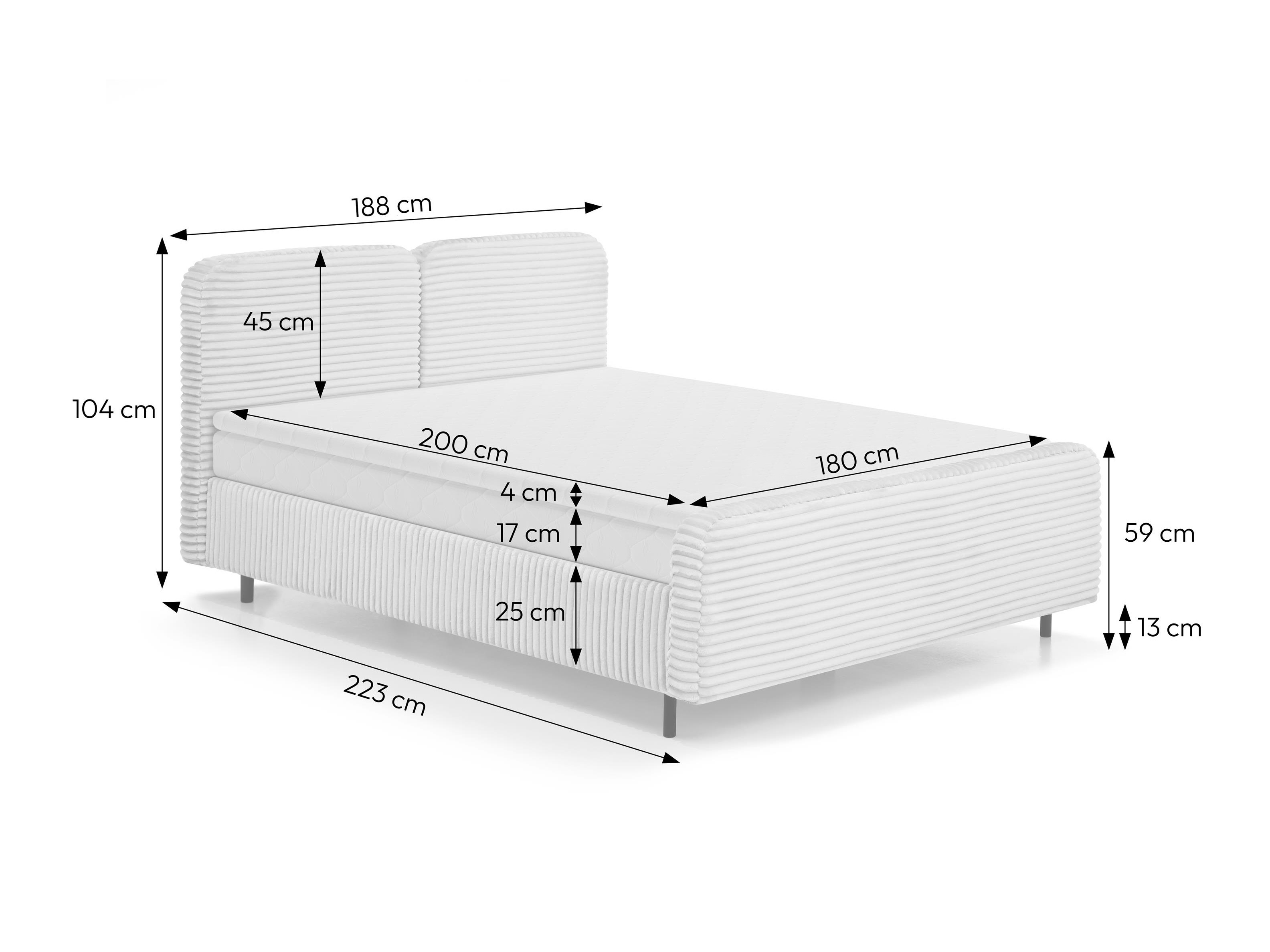 Континентальная кровать Margate 130 (Tilia 62)