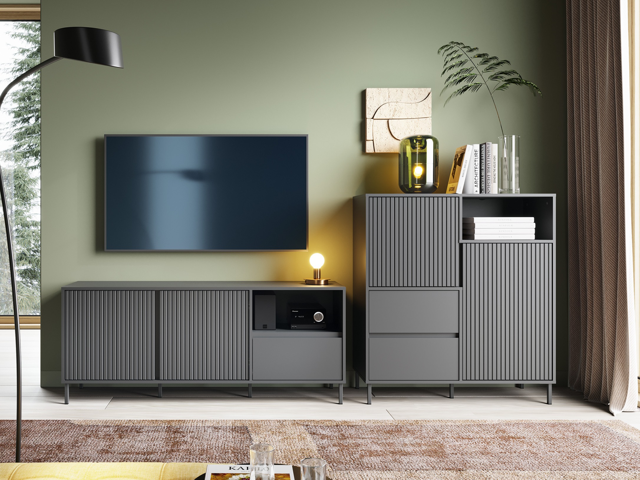 Набор для гостиной Ruvrevi 106 (Антрацит)