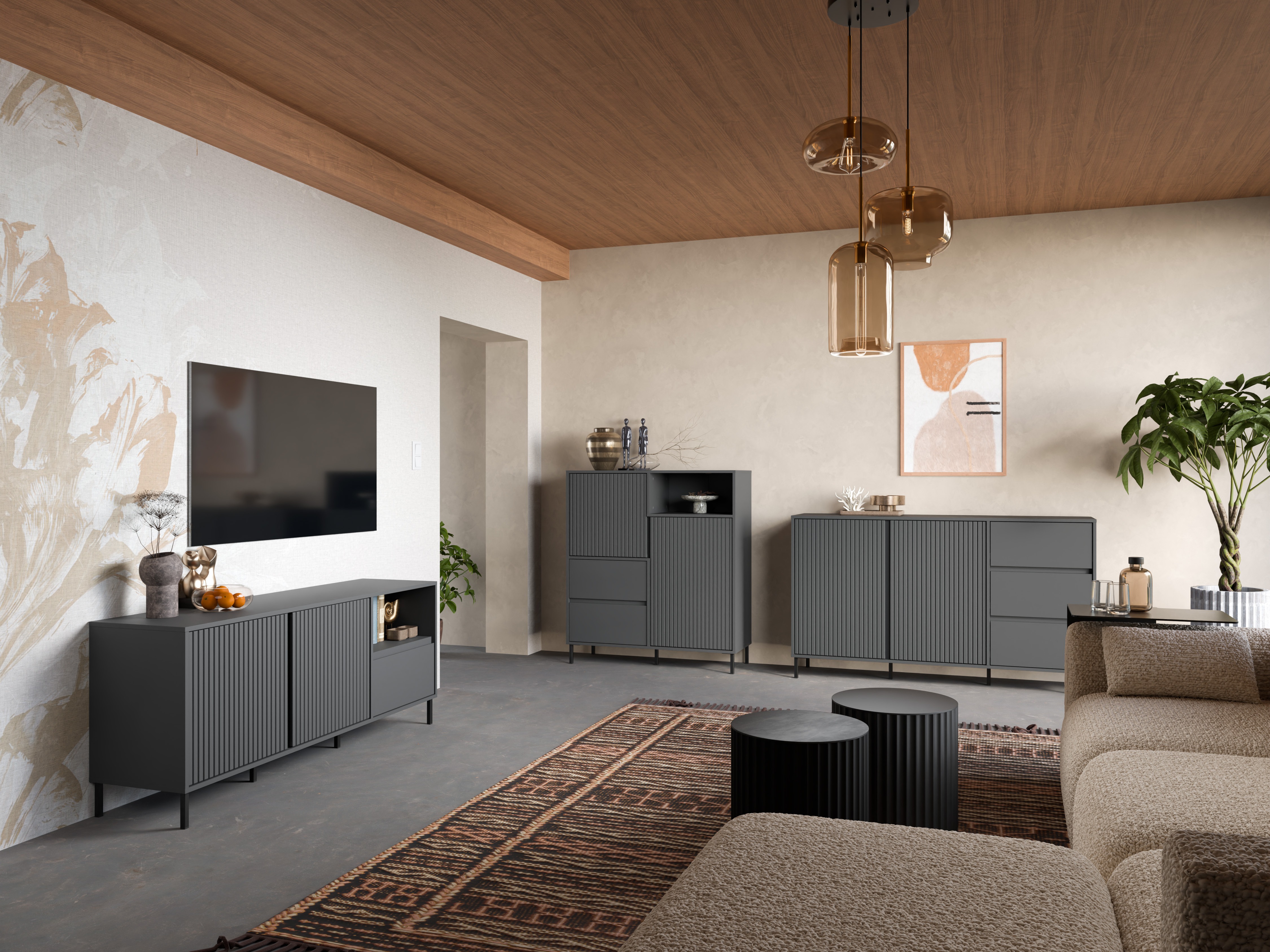 Набор для гостиной Ruvrevi 106 (Антрацит)