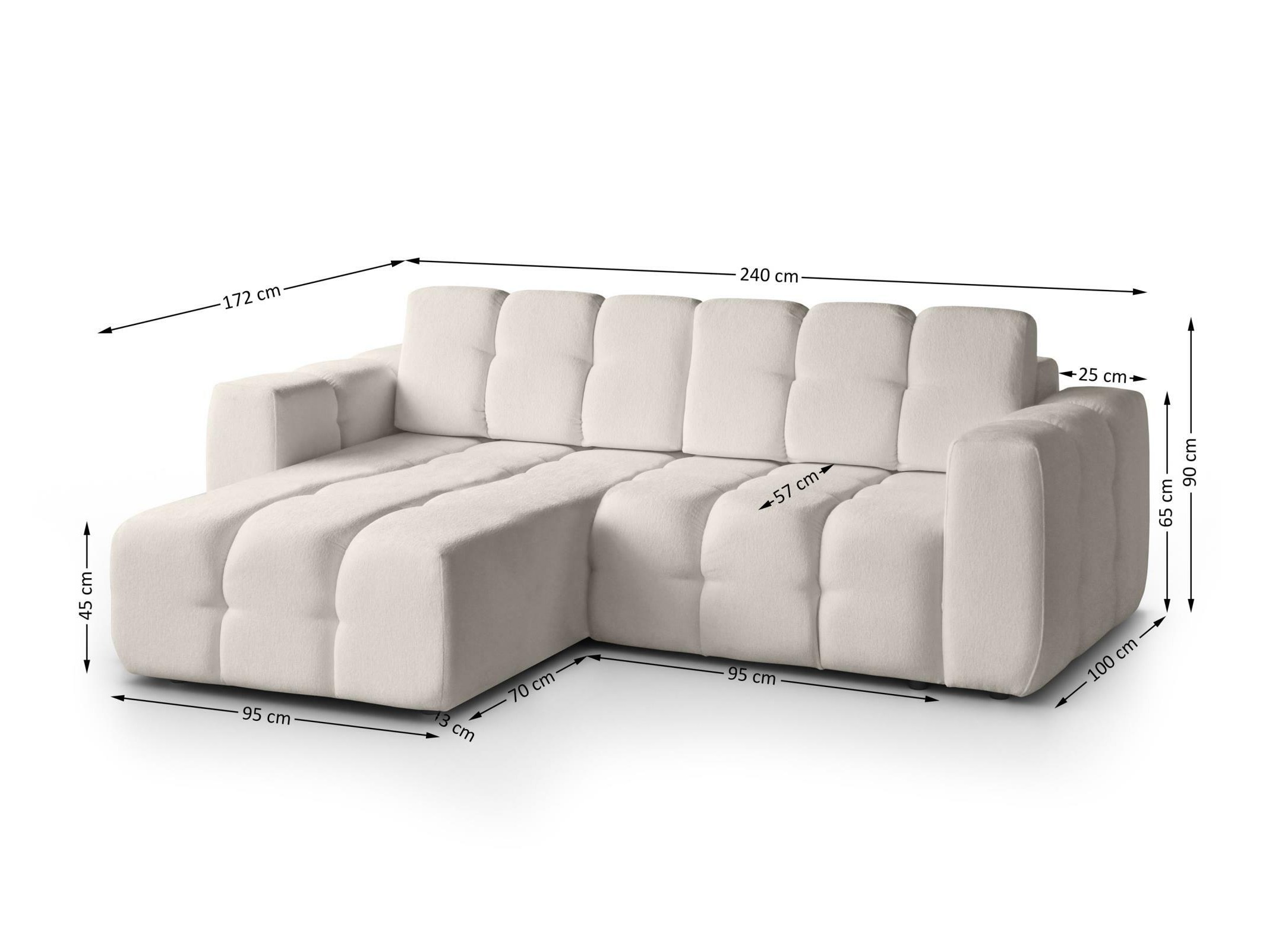 Stūra dīvāns Margate 129 (Raven 22)