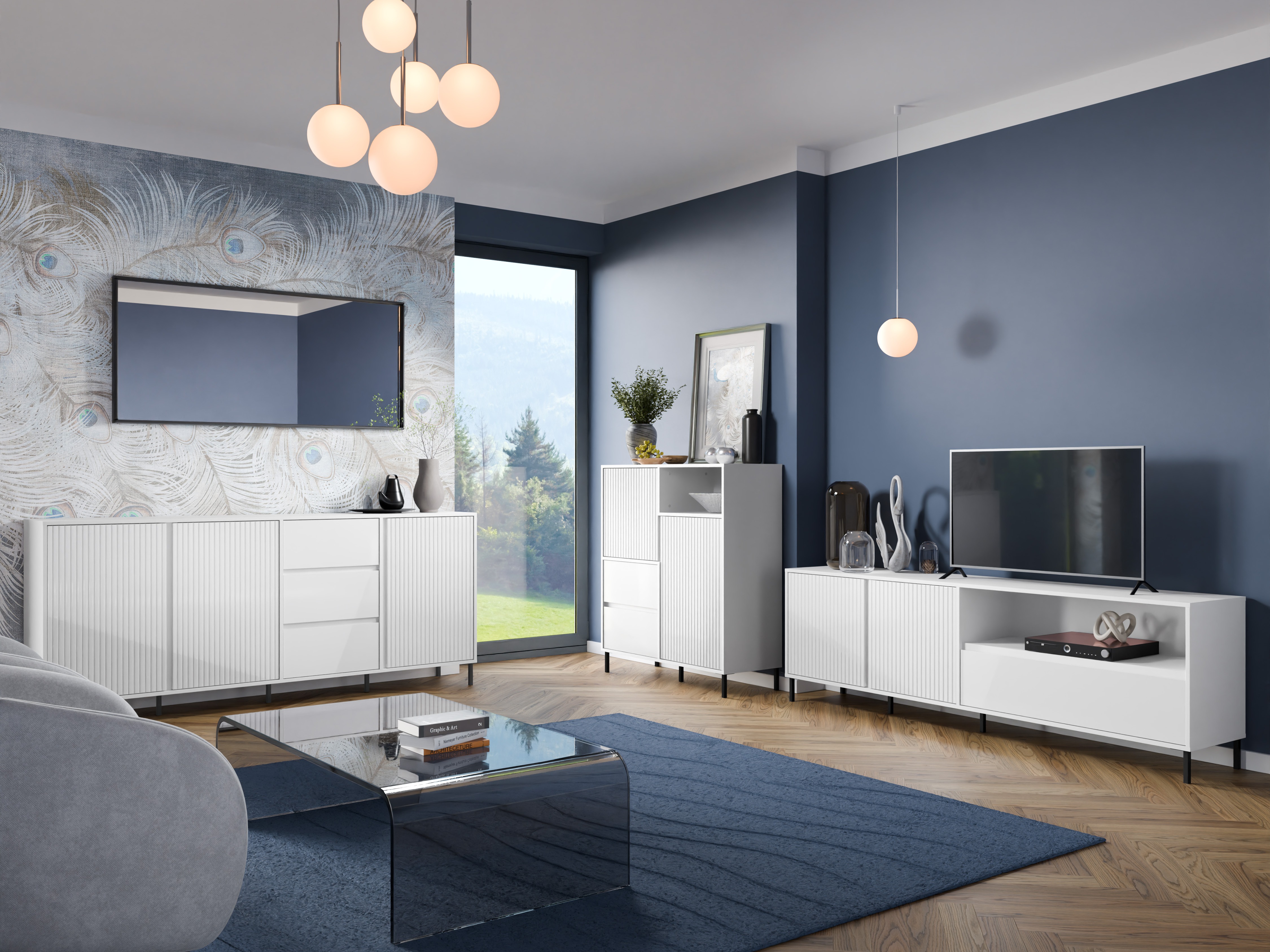 TV galds Ruvrevi 101 (Balts)